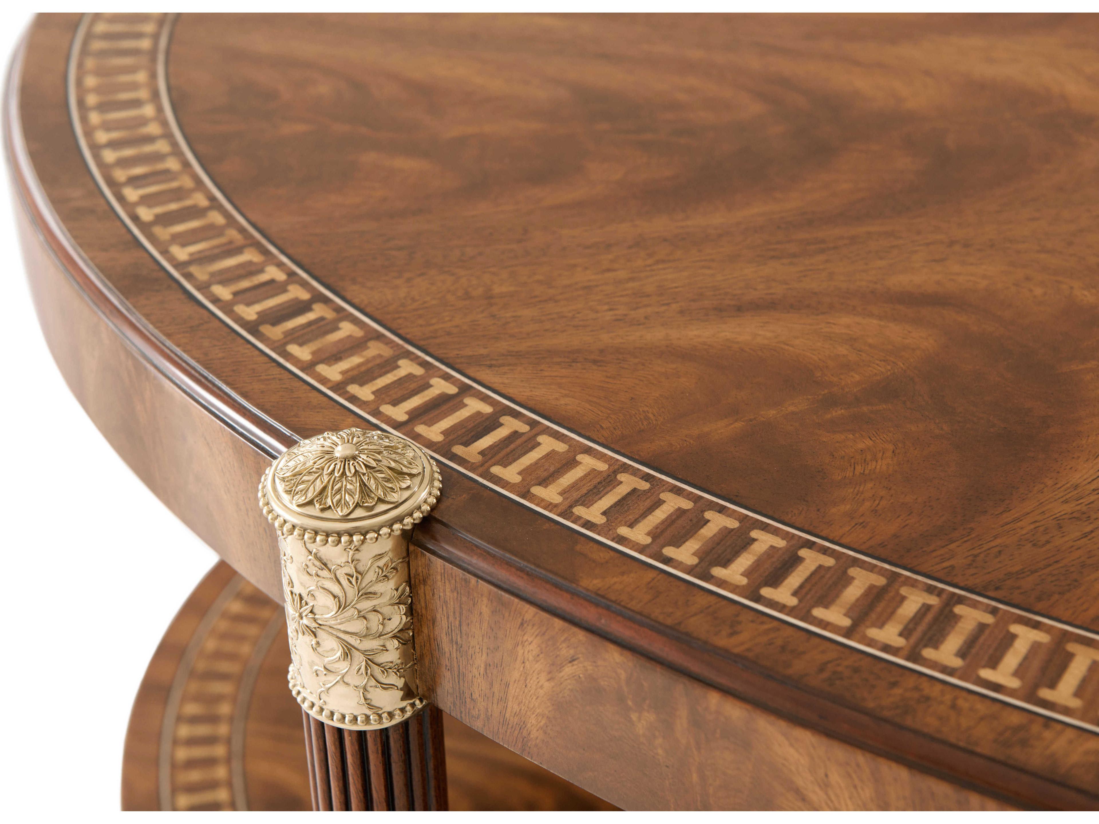 Theodore Alexander The English Cabinet Maker Oval Wood Brown Cerejeira The Verily Cocktail Table