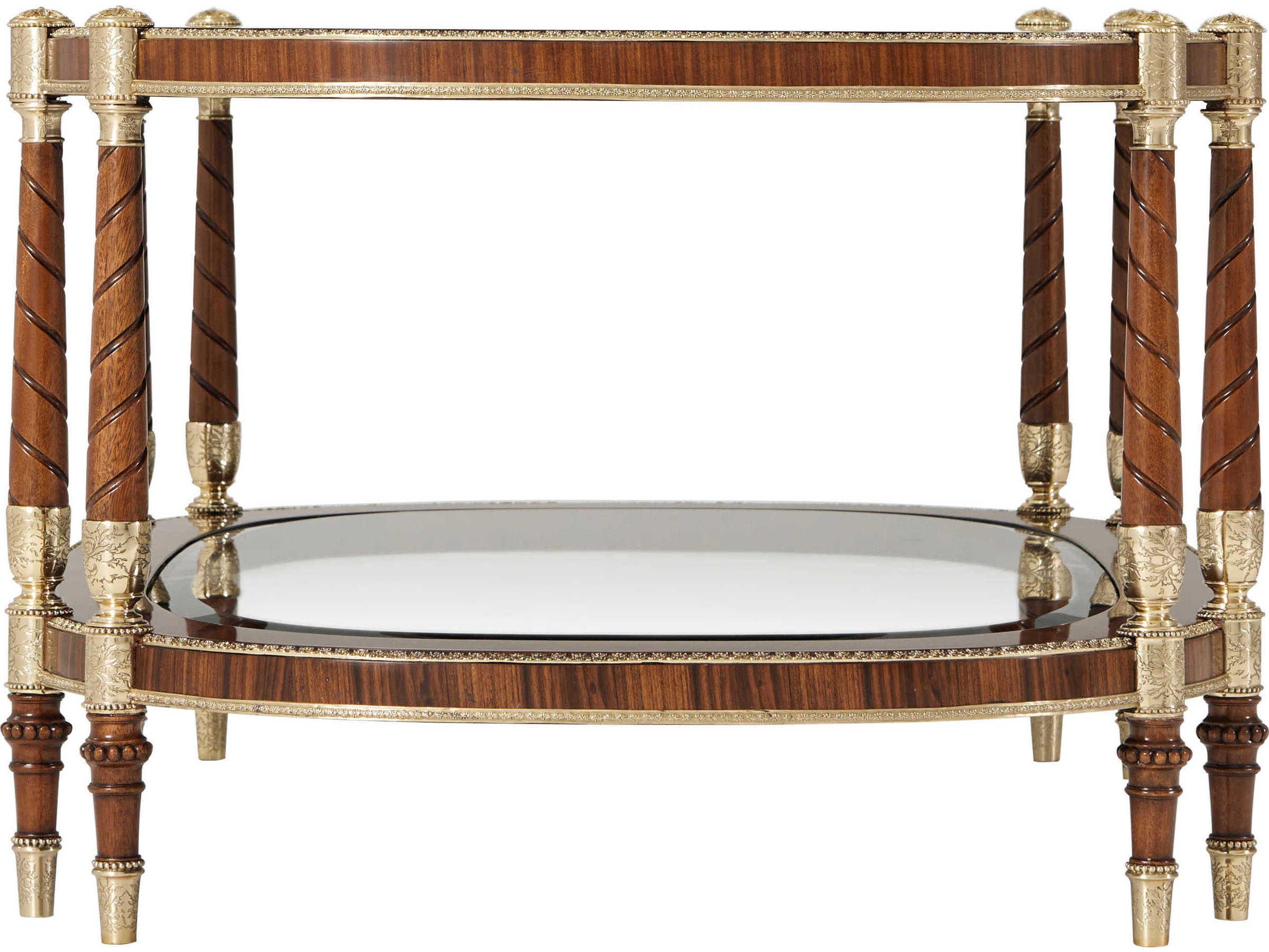 Theodore Alexander Stephen Church Oval Wood Winterize The Timothy Cocktail Table