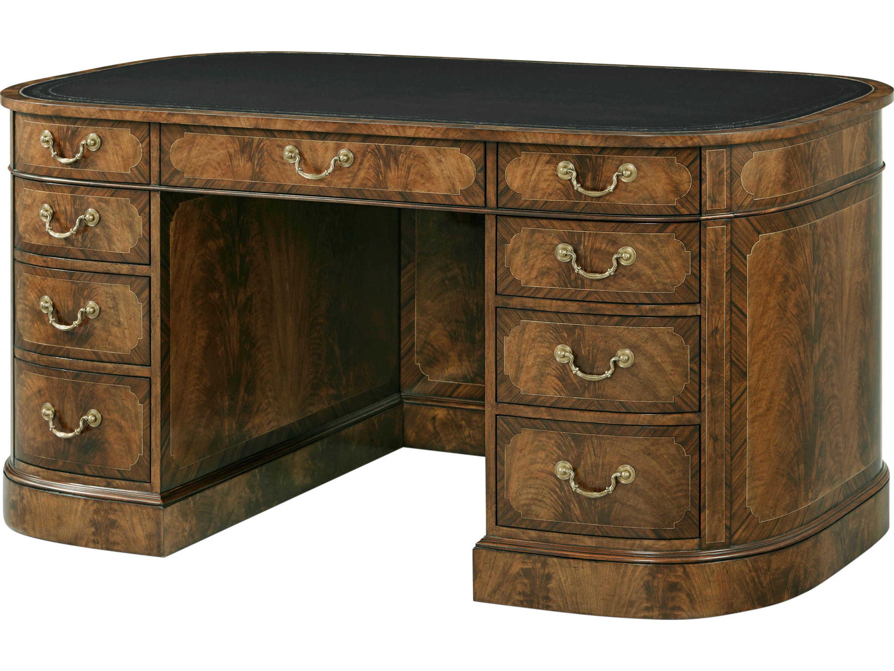 Theodore Alexander Sloane Raj Brown Executive Desk