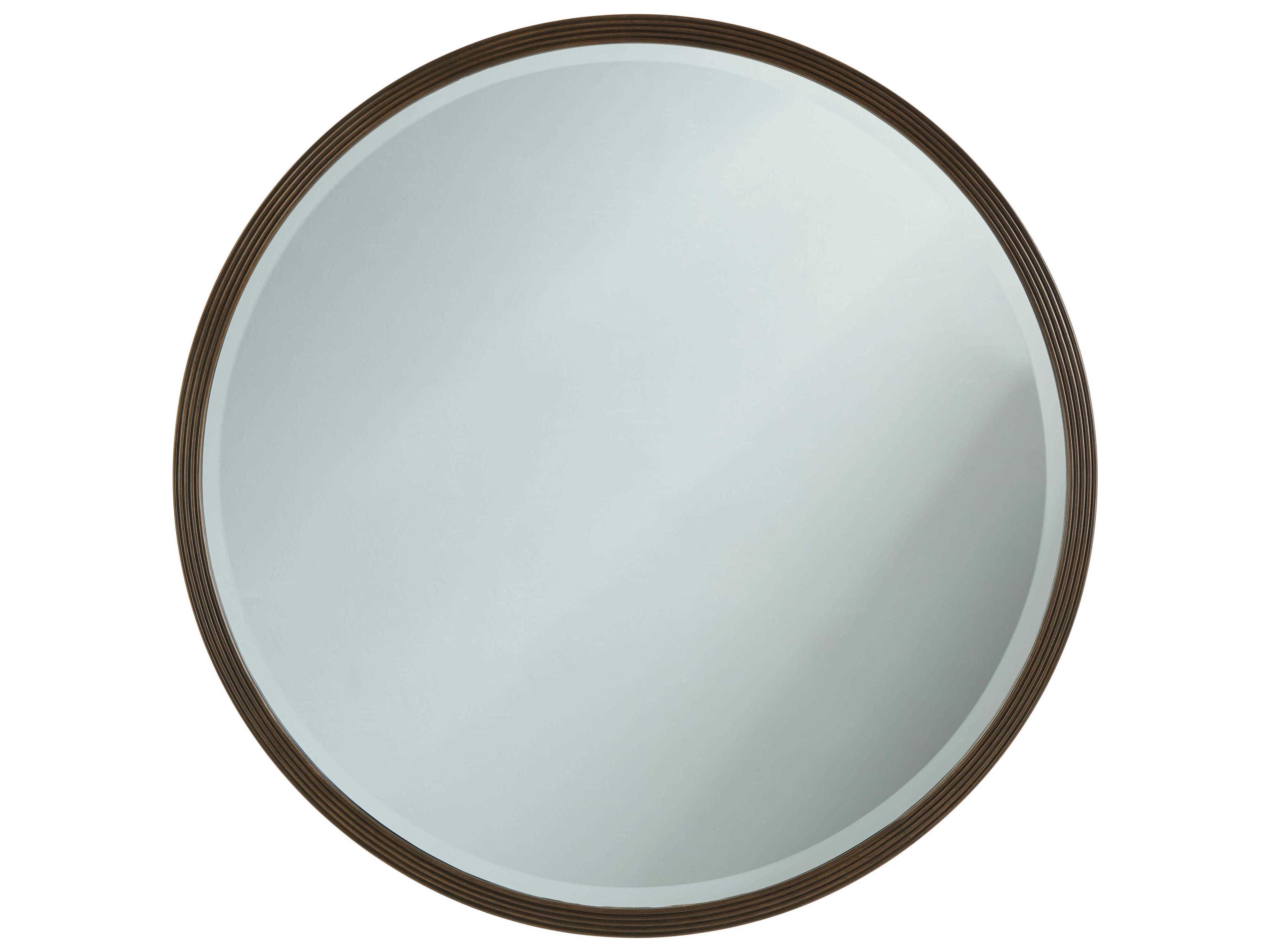 Theodore Alexander Lido Bistre Round Black Lido Wall Mirror