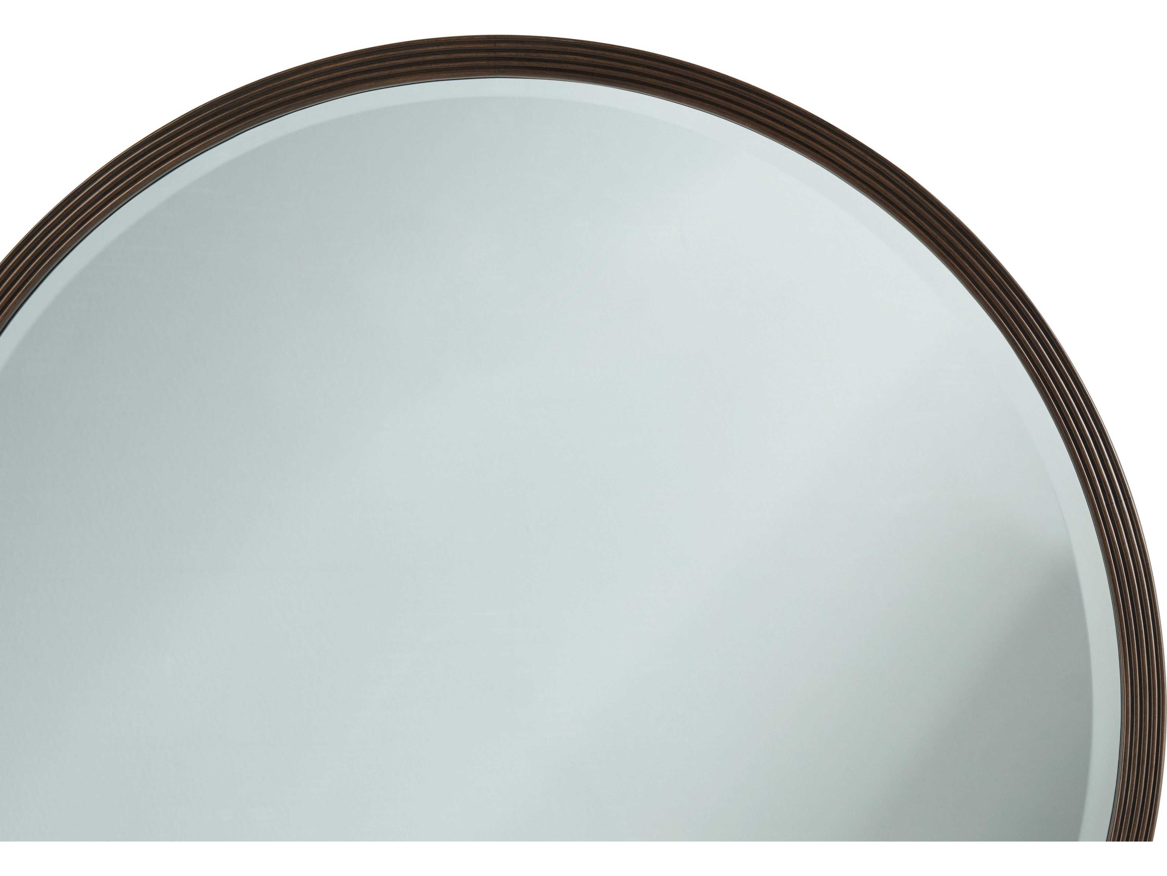 Theodore Alexander Lido Bistre Round Black Lido Wall Mirror