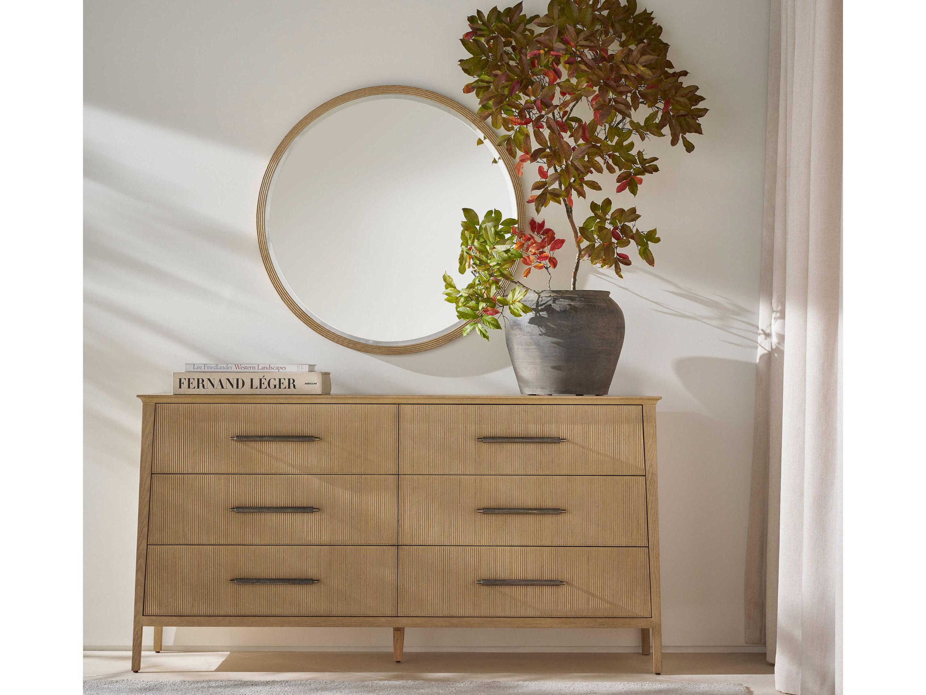 Theodore Alexander Balboa Round Lido Coastal Grey Wall Mirror