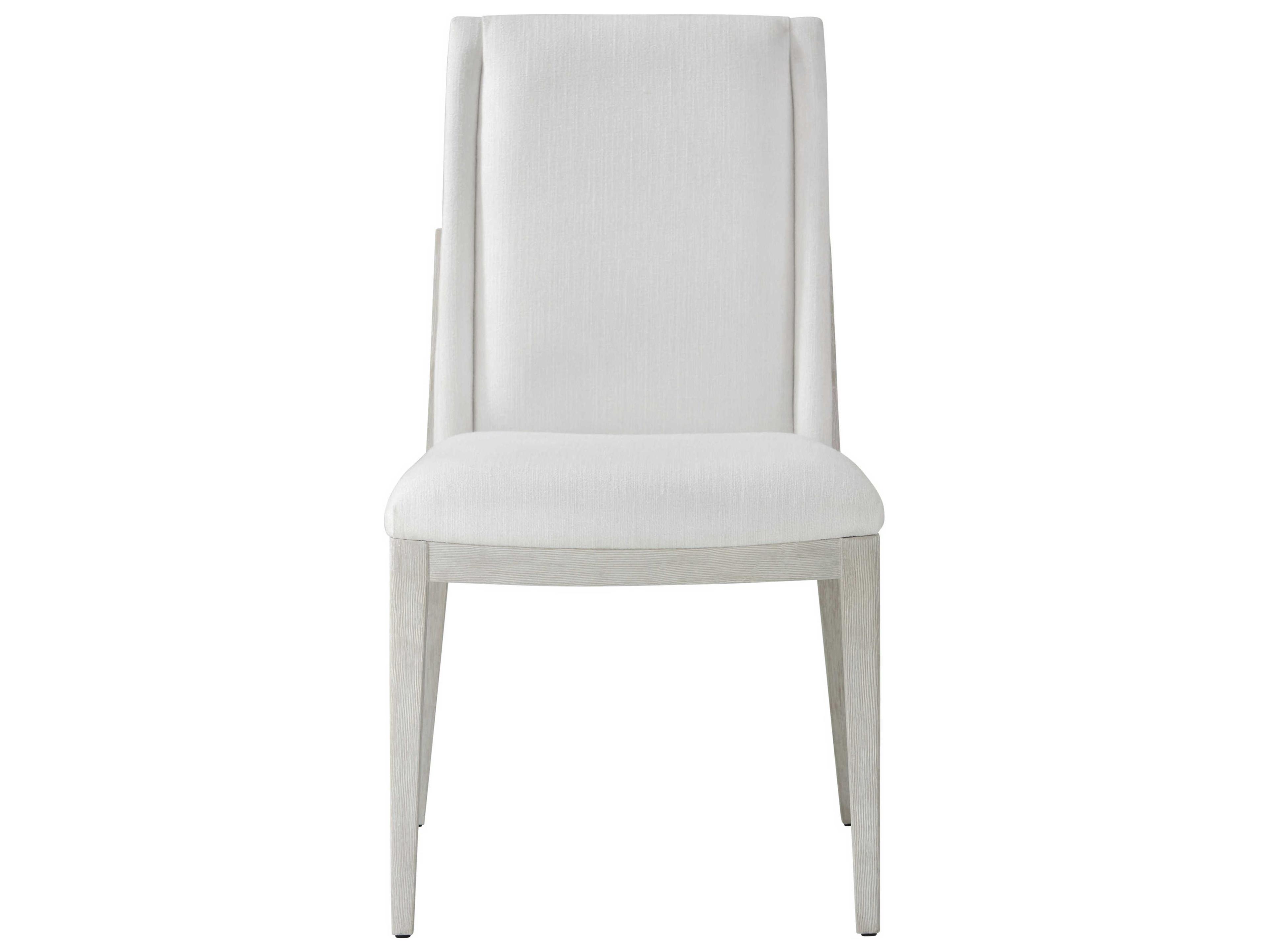 Theodore Alexander Breeze Pine Wood White Upholstered Side Dining Chair