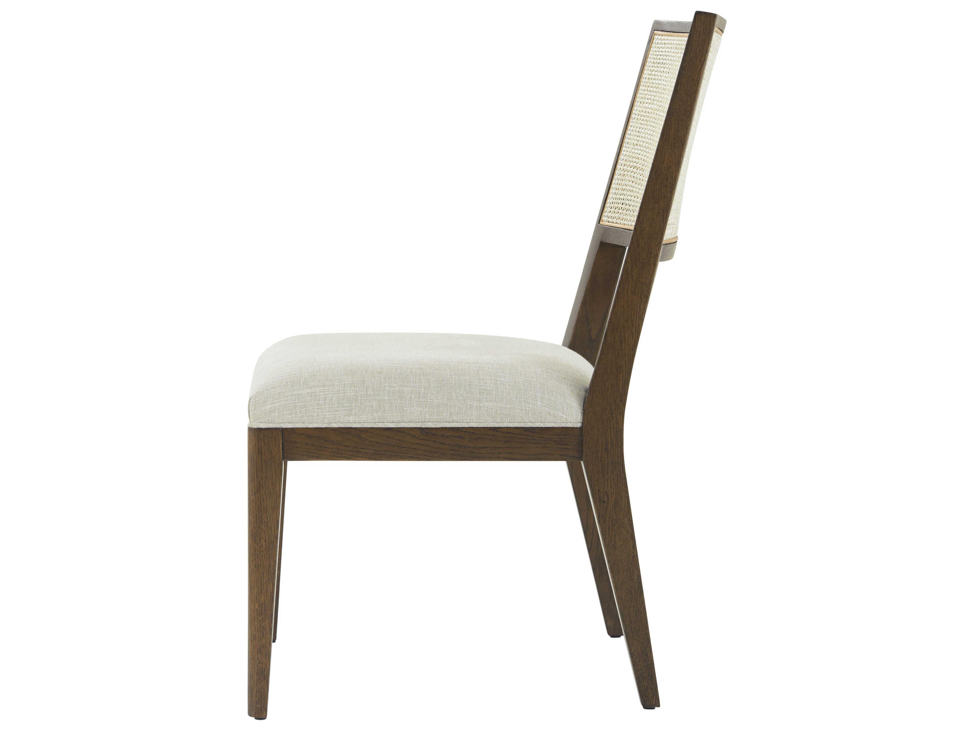 Theodore Alexander Catalina Solid Wood Brown Upholstered Side Dining Chair