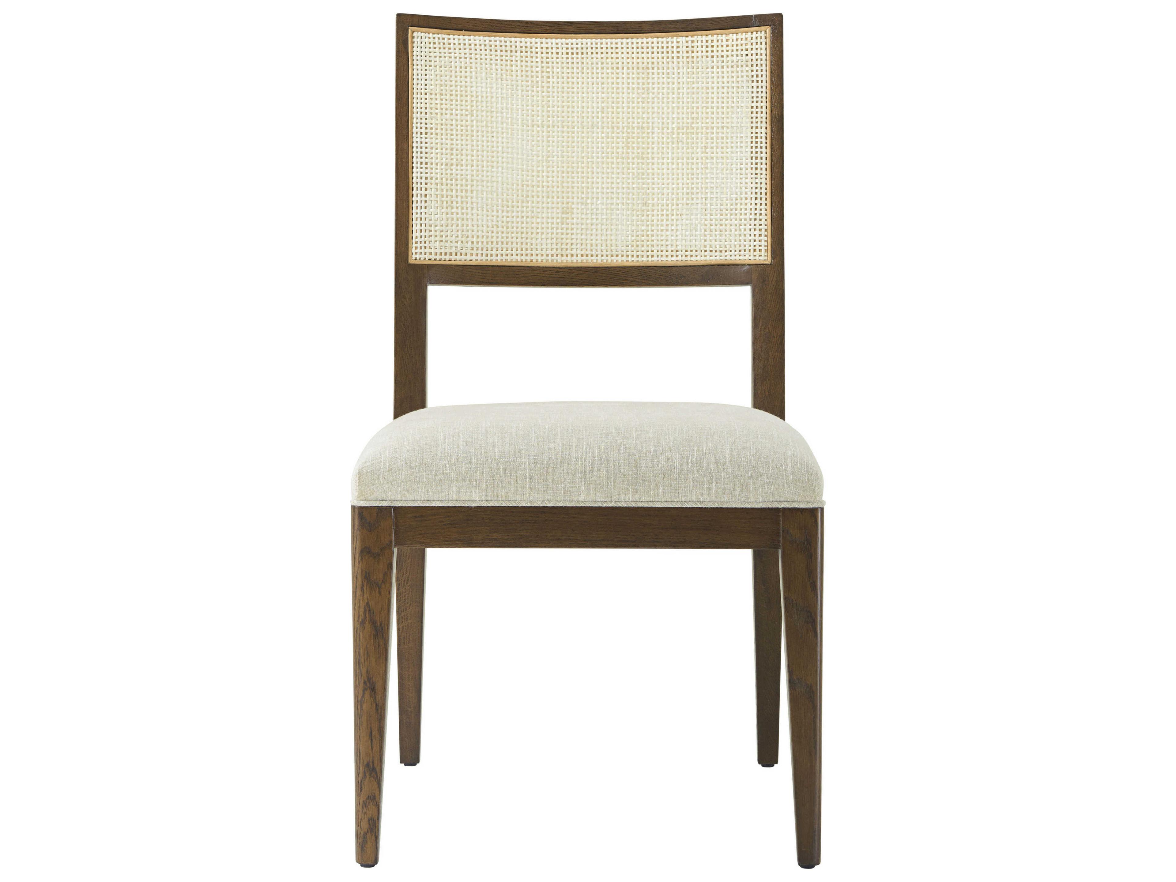 Theodore Alexander Catalina Solid Wood Brown Upholstered Side Dining Chair