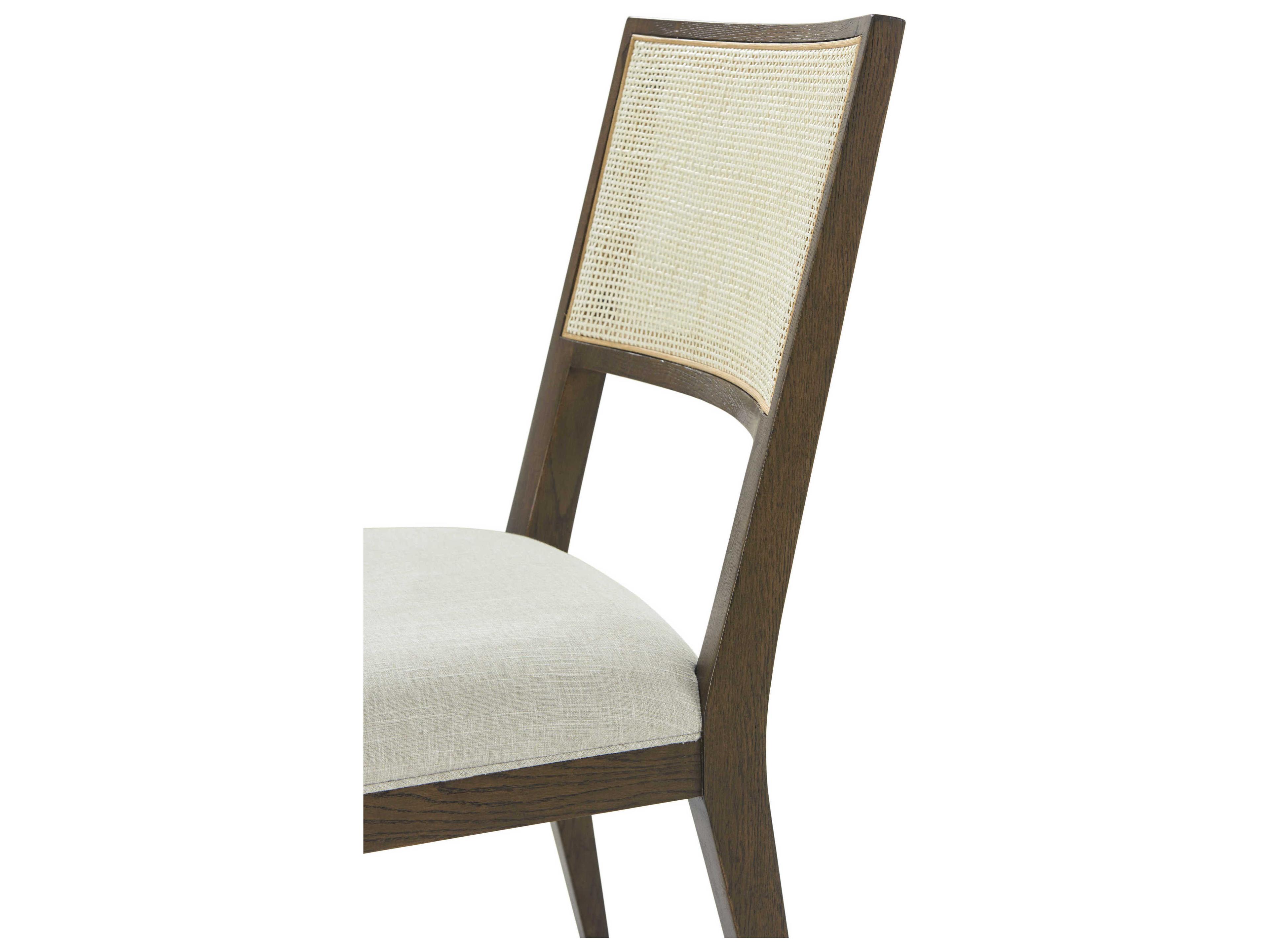 Theodore Alexander Catalina Solid Wood Brown Upholstered Side Dining Chair