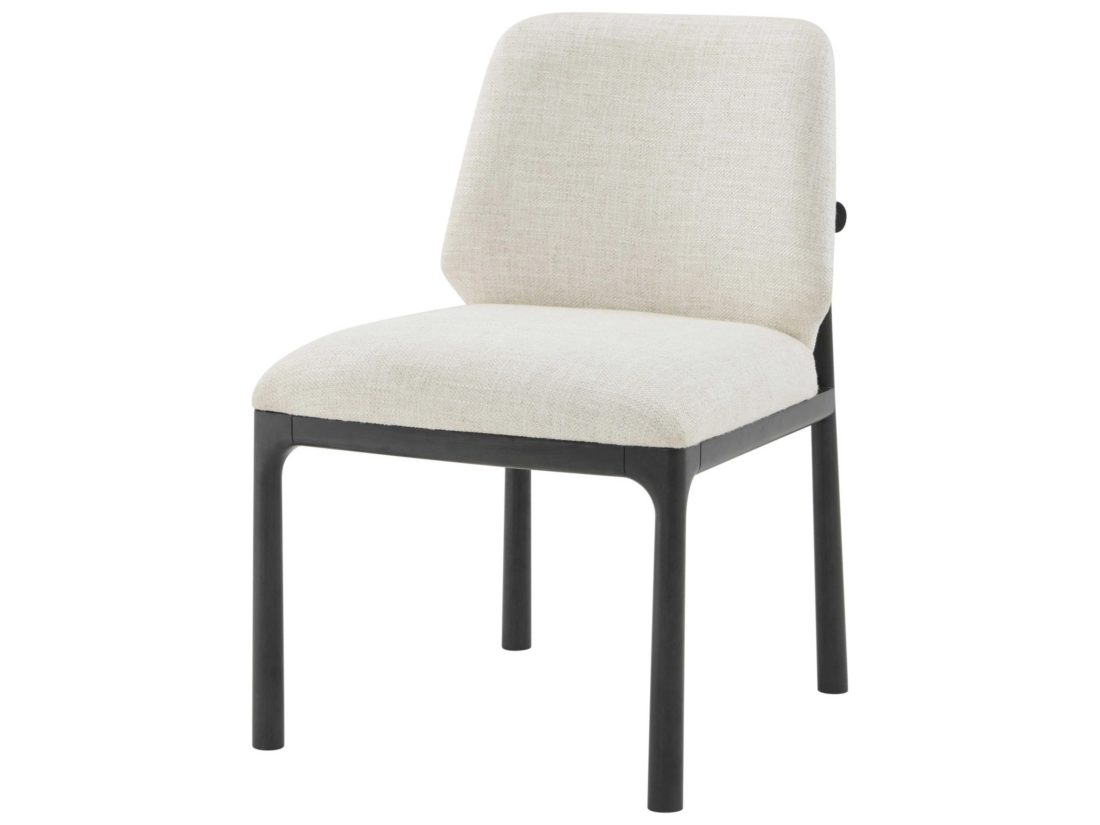 Theodore Alexander Kesden Black Upholstered Side Dining Chair