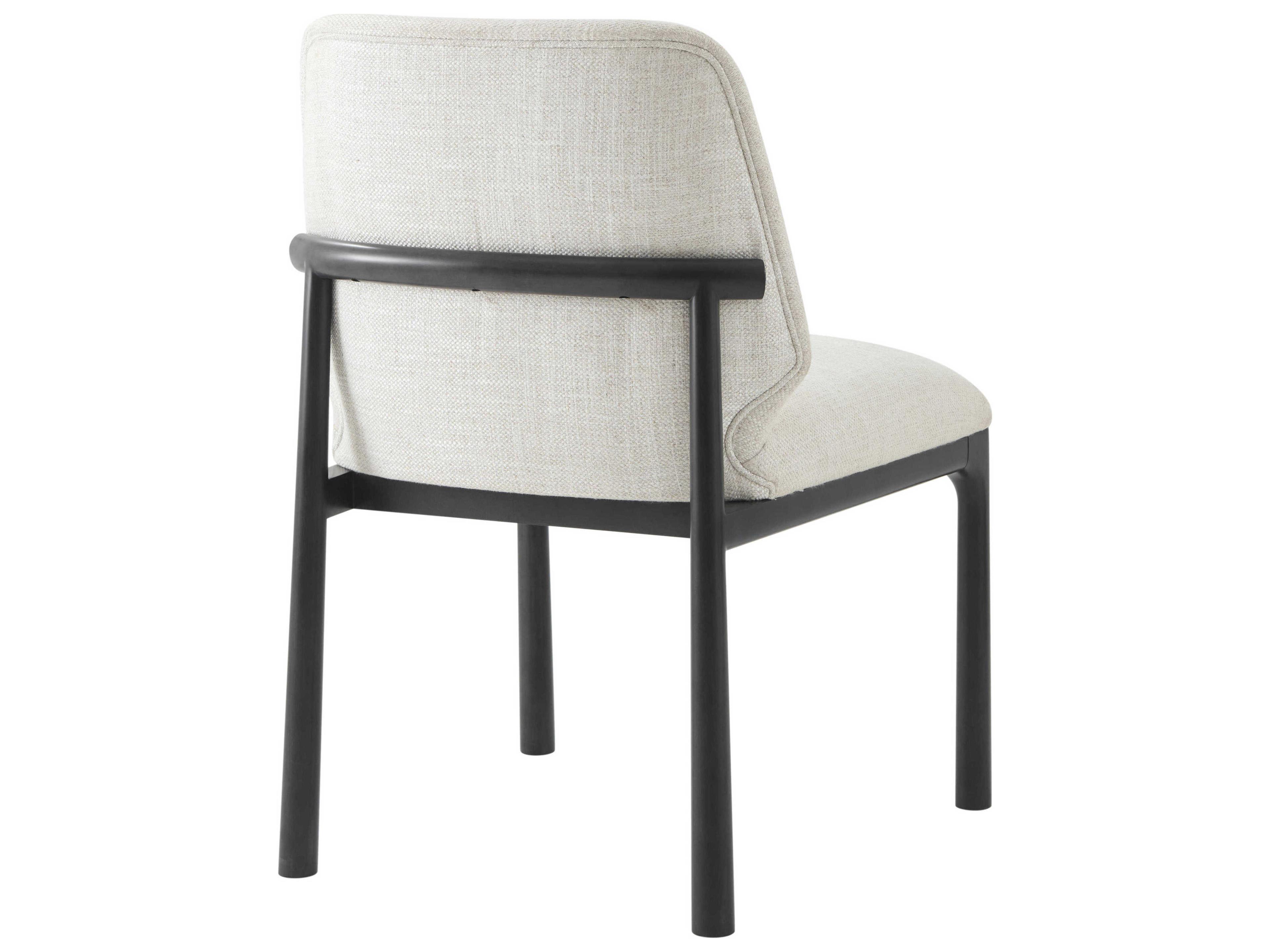 Theodore Alexander Kesden Black Upholstered Side Dining Chair