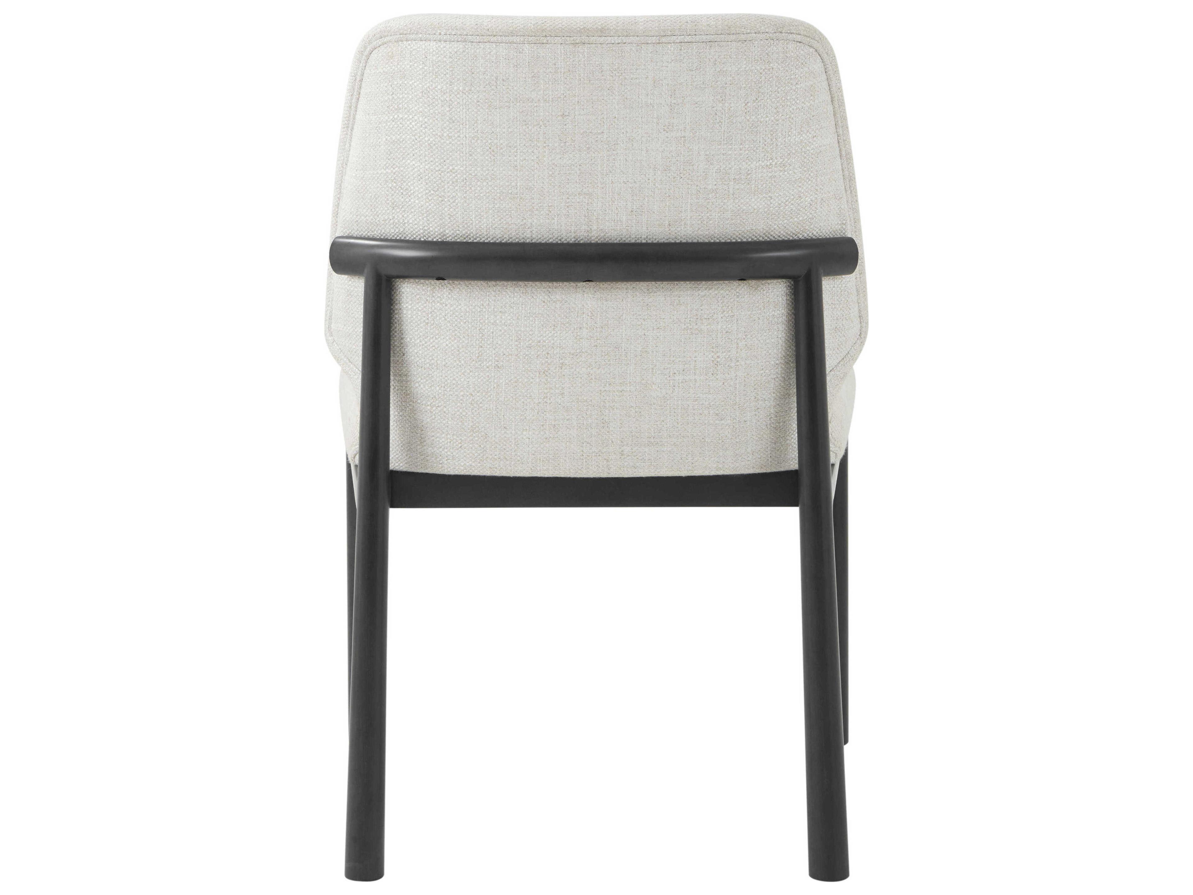 Theodore Alexander Kesden Black Upholstered Side Dining Chair