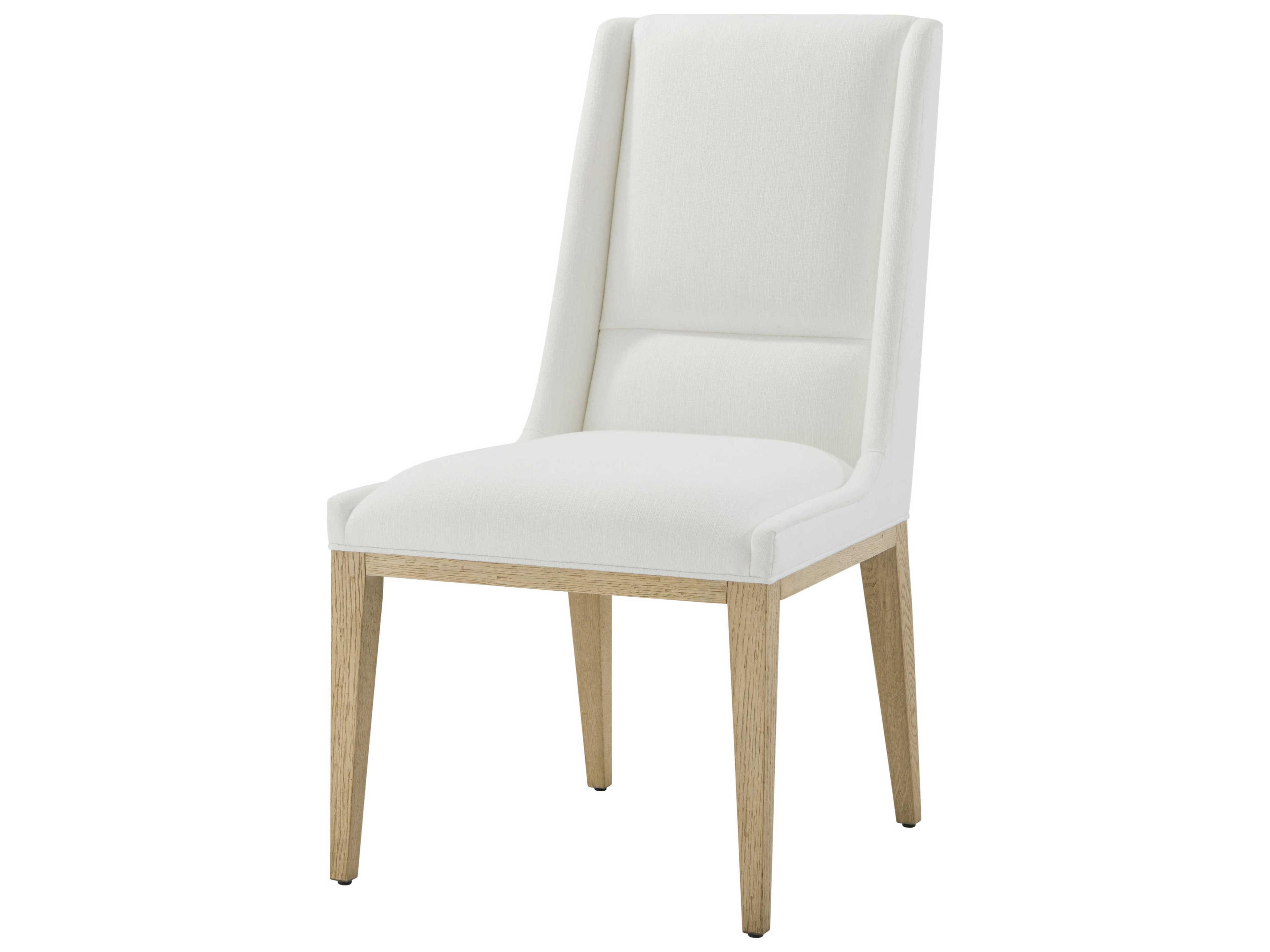 Theodore Alexander Balboa White Upholstered Side Dining Chair