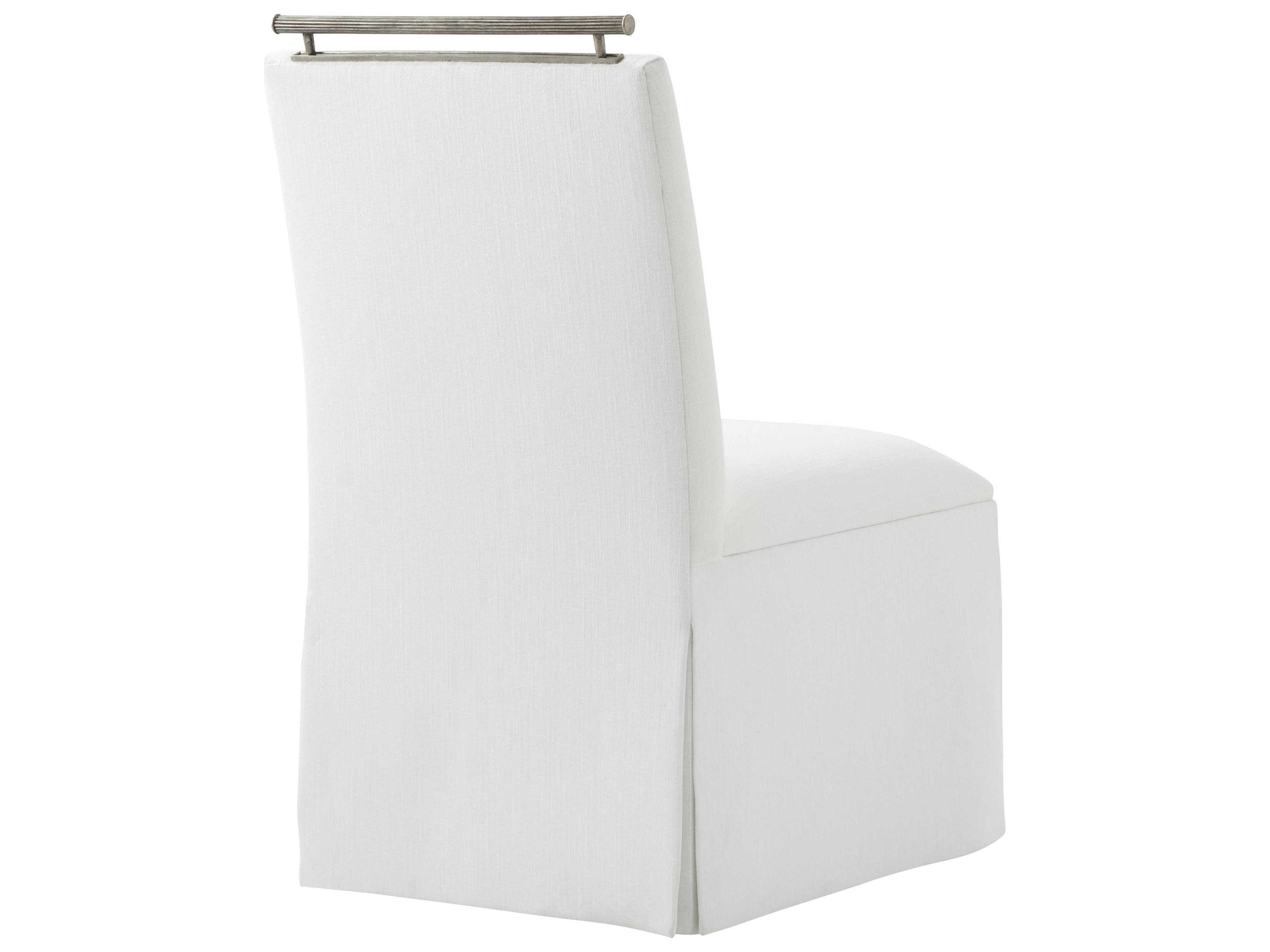 Theodore Alexander Balboa White Upholstered Side Dining Chair