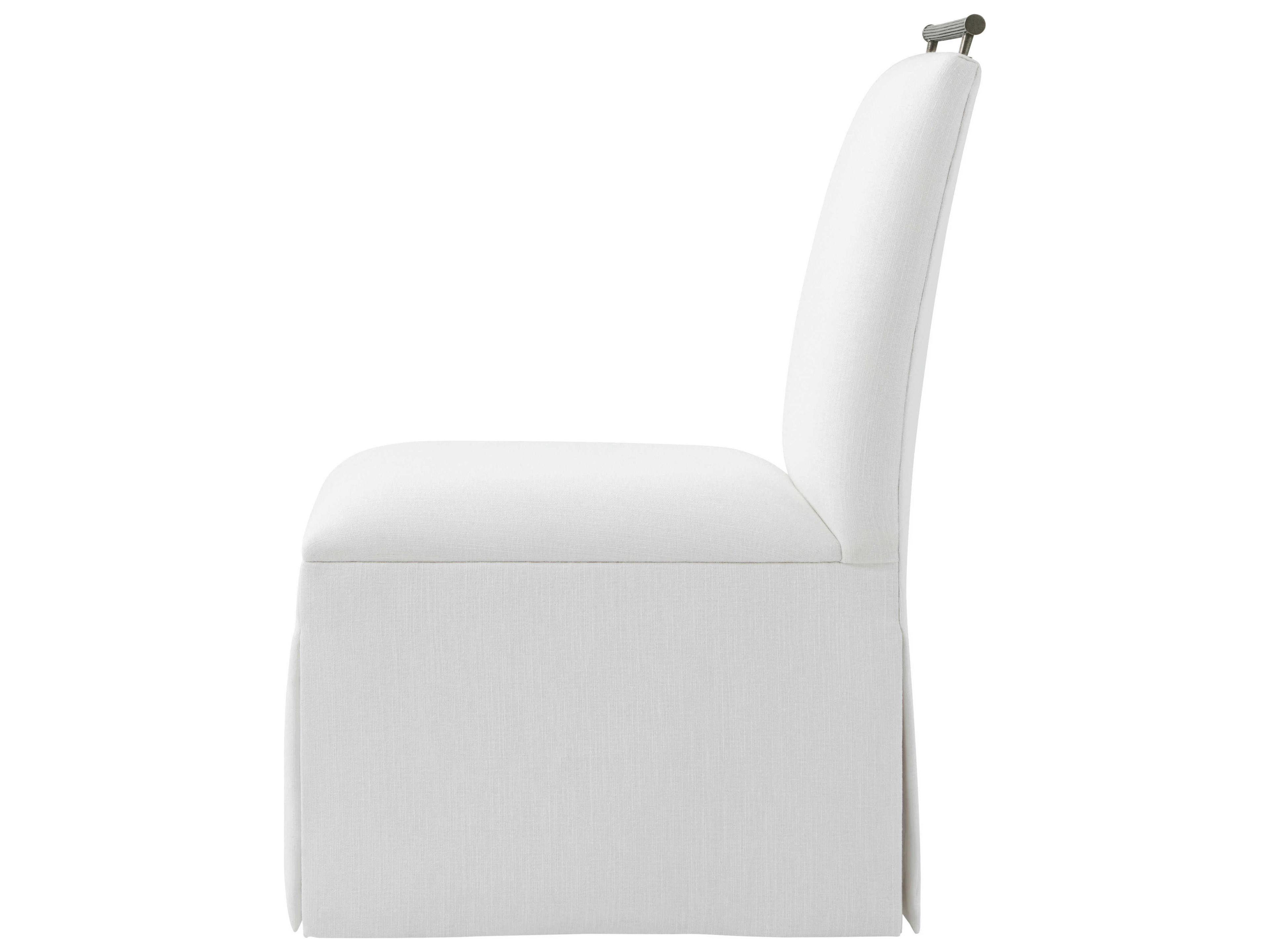 Theodore Alexander Balboa White Upholstered Side Dining Chair