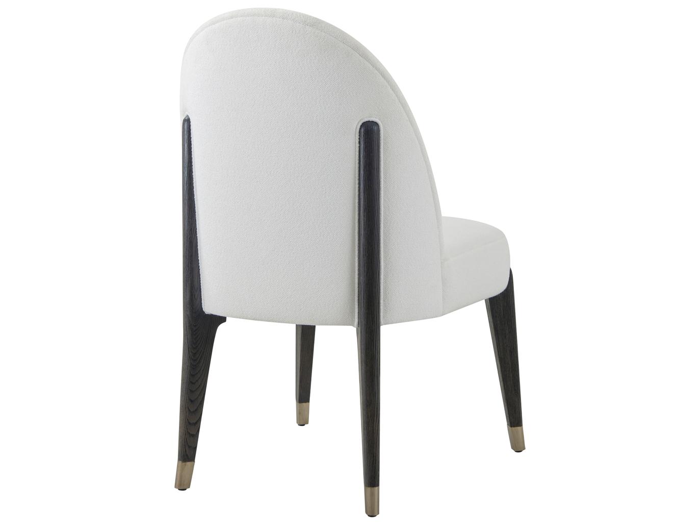 Theodore Alexander Luna White Upholstered Armless Dining Chair