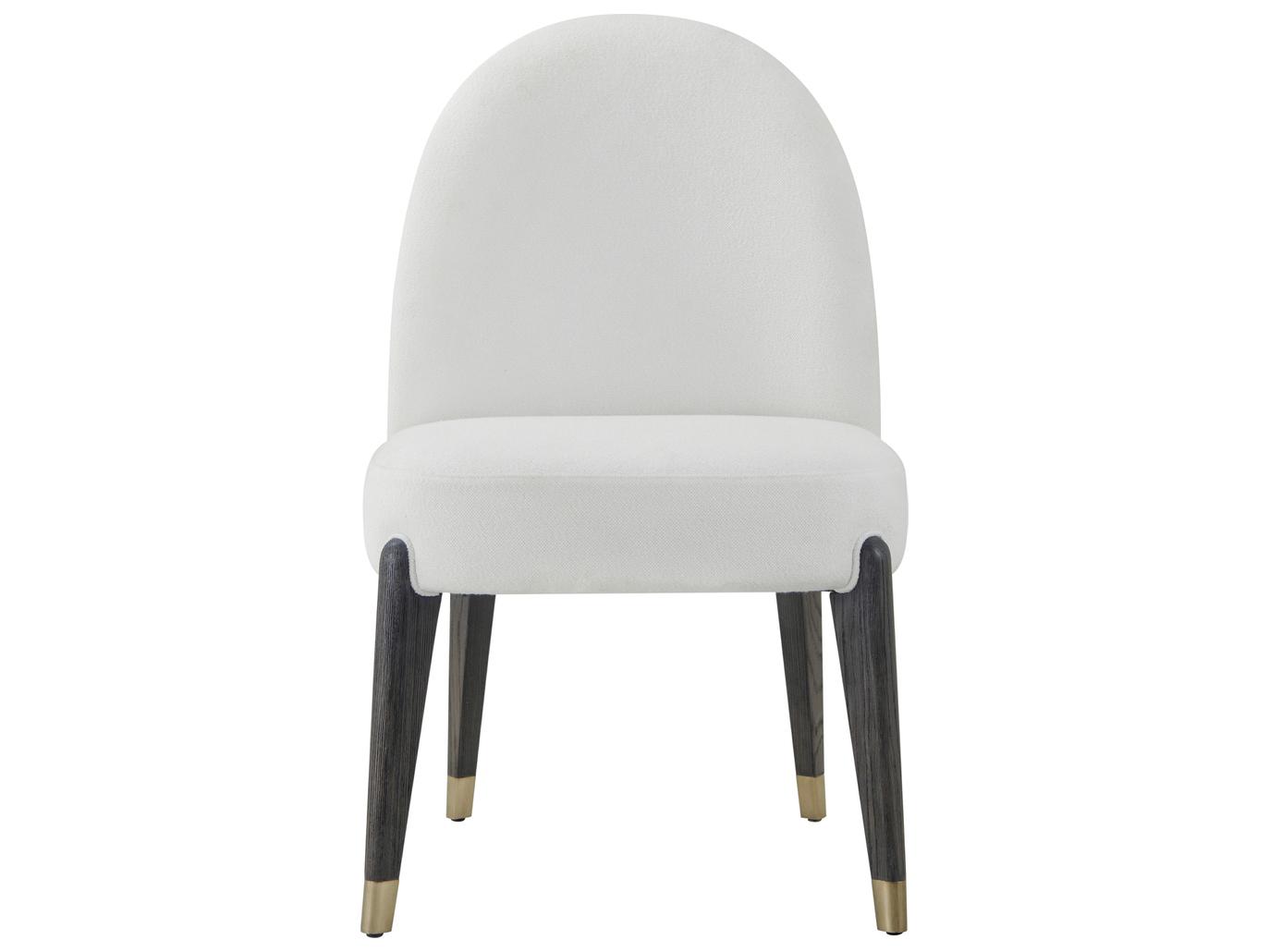 Theodore Alexander Luna White Upholstered Armless Dining Chair