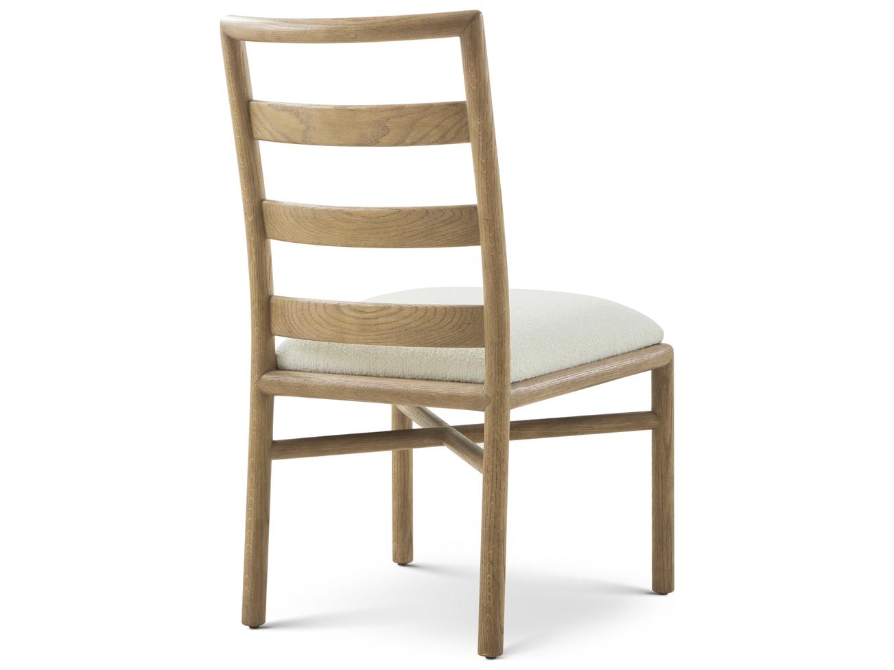 Theodore Alexander Montauk Solid Wood White Upholstered Armless Dining Chair