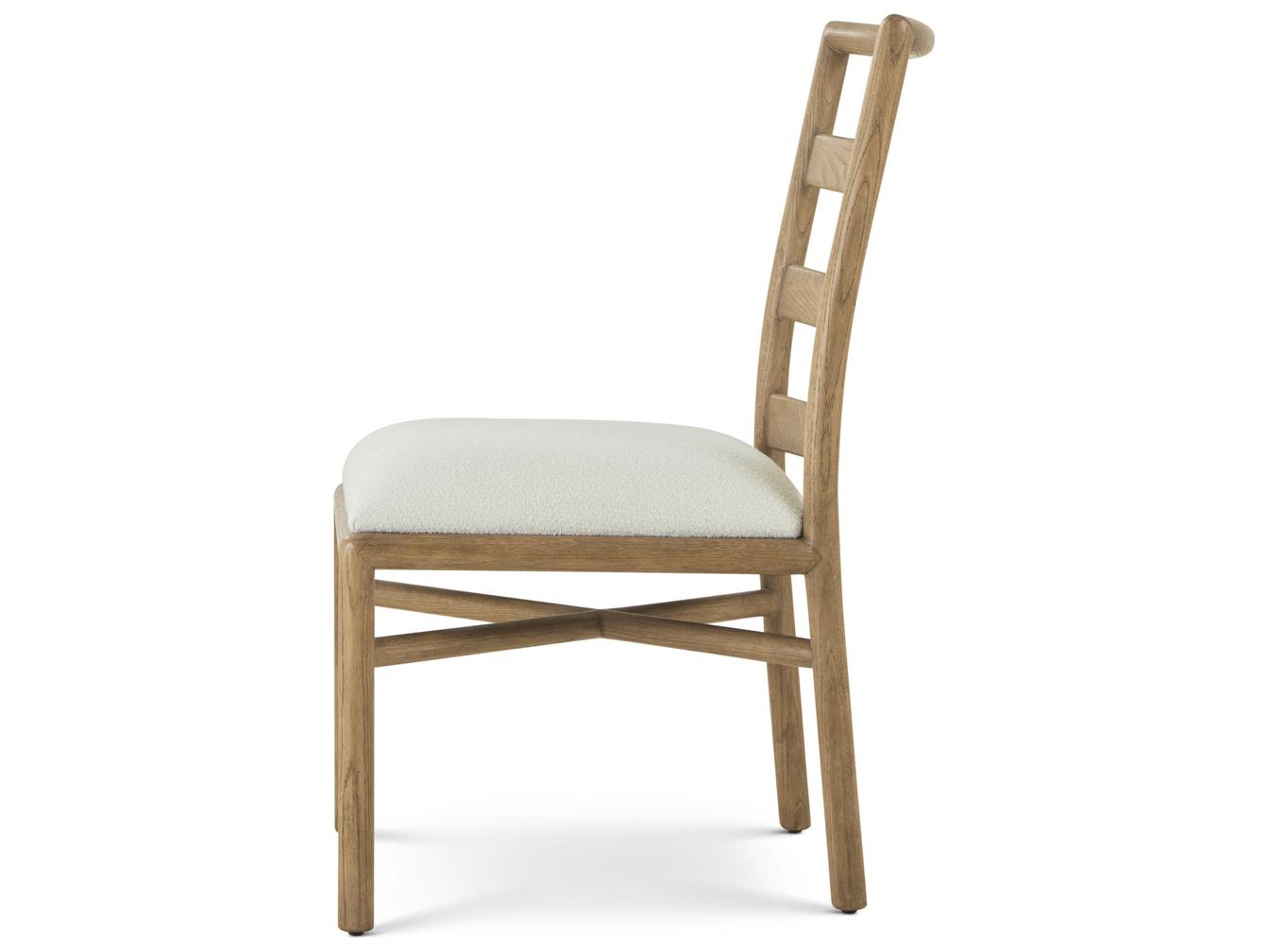 Theodore Alexander Montauk Solid Wood White Upholstered Armless Dining Chair