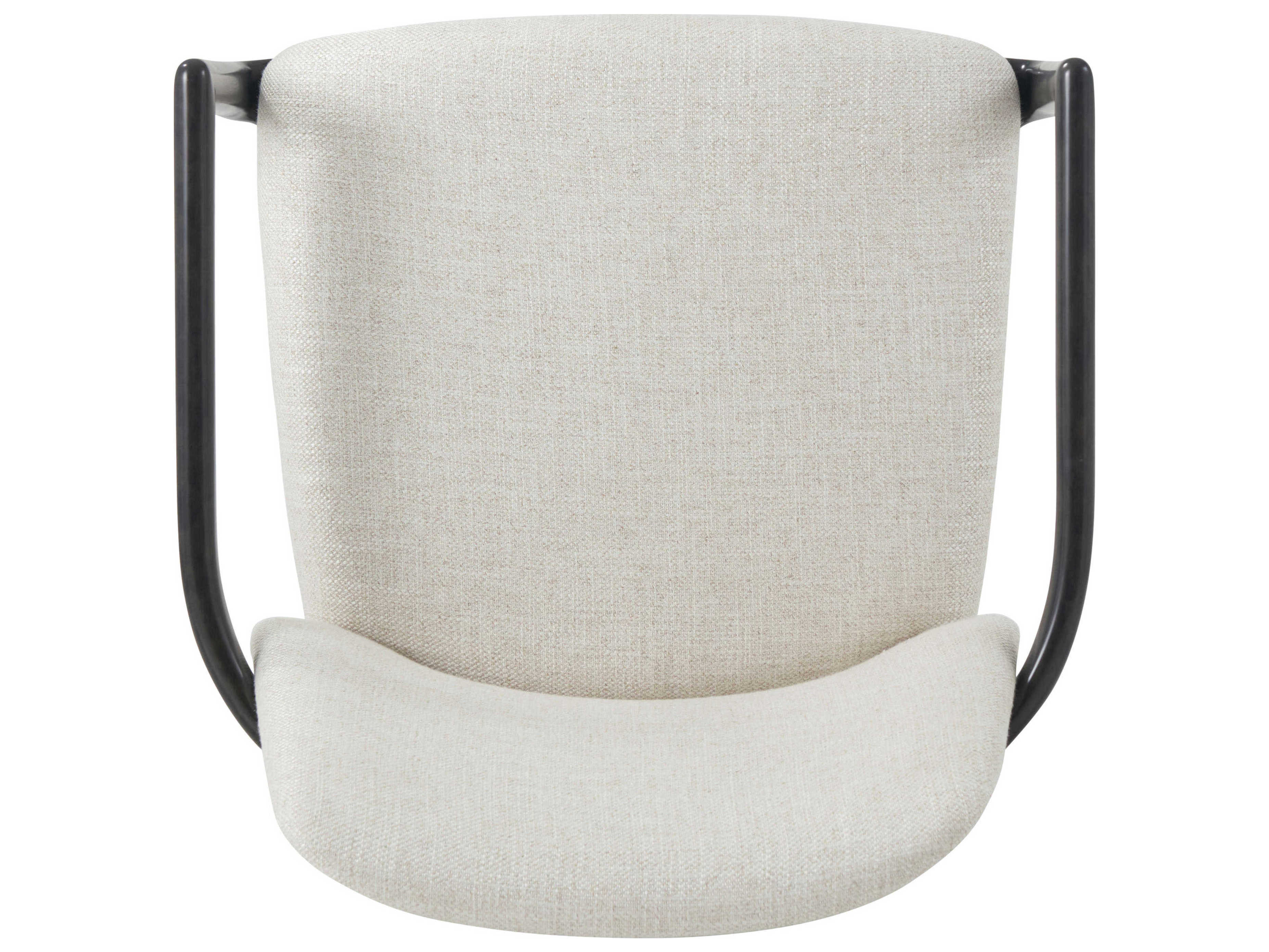 Theodore Alexander Kesden Black Upholstered Arm Dining Chair