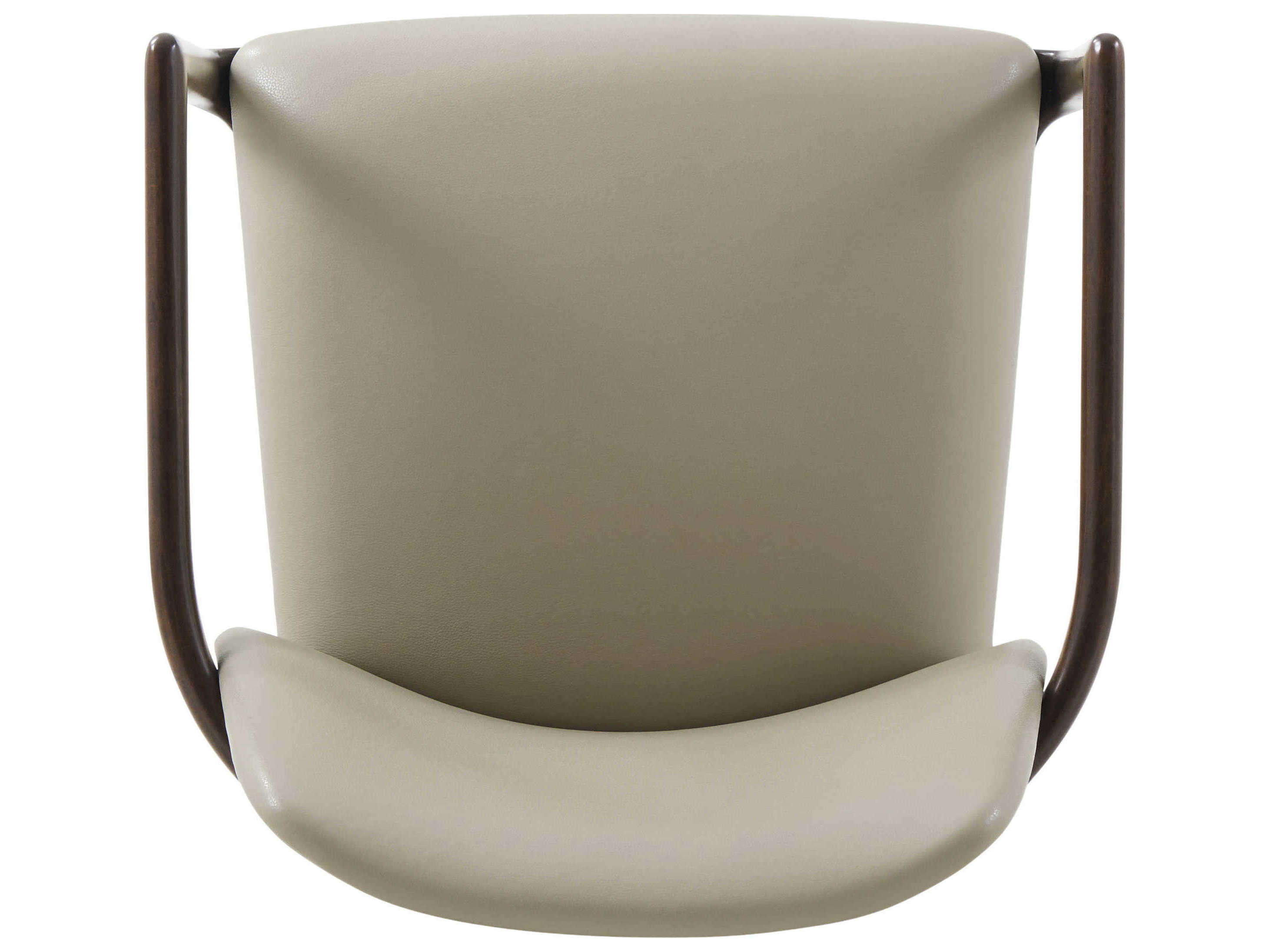 Theodore Alexander Kesden Brown Leather Arm Dining Chair