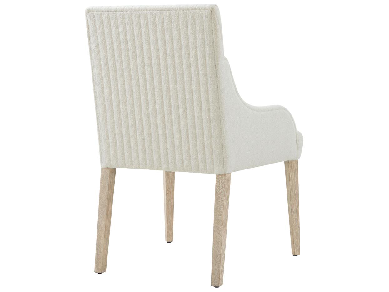Theodore Alexander Horizon Solid Wood Natural Upholstered Arm Dining Chair