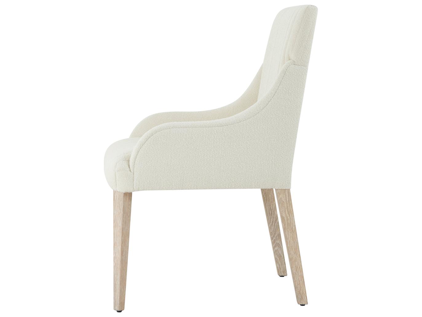 Theodore Alexander Horizon Solid Wood Natural Upholstered Arm Dining Chair