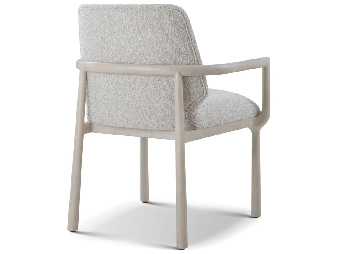 Theodore Alexander Urbane Beech Wood Natural Upholstered Arm Dining Chair