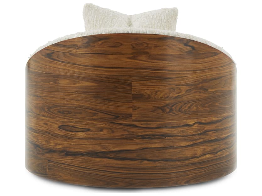 Theodore Alexander Seated Dark Rosewood Swivel Chair