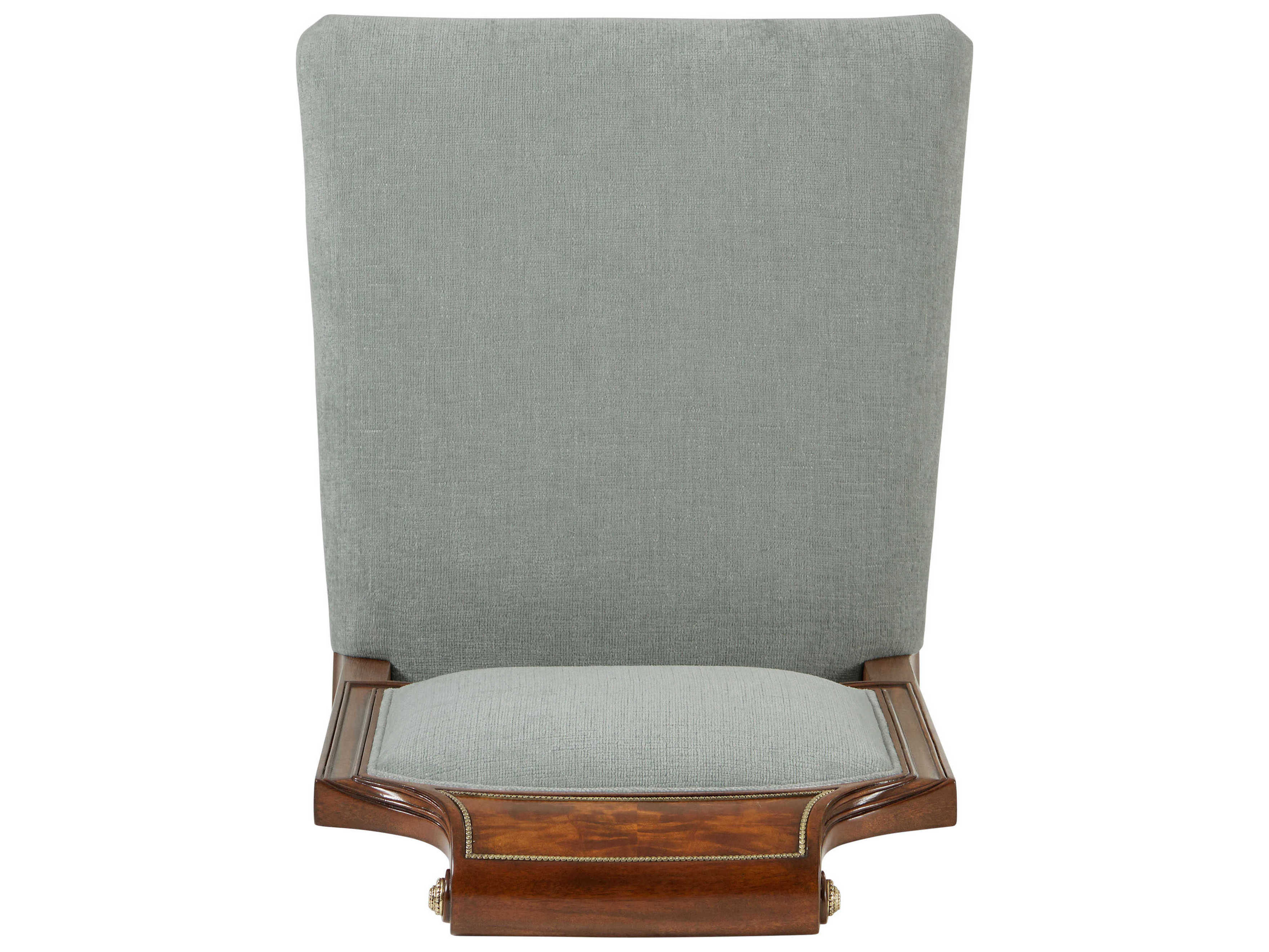 Theodore Alexander High Fashion Shoreham Upholstered Mahogany Wood Atcombe Counter Stool