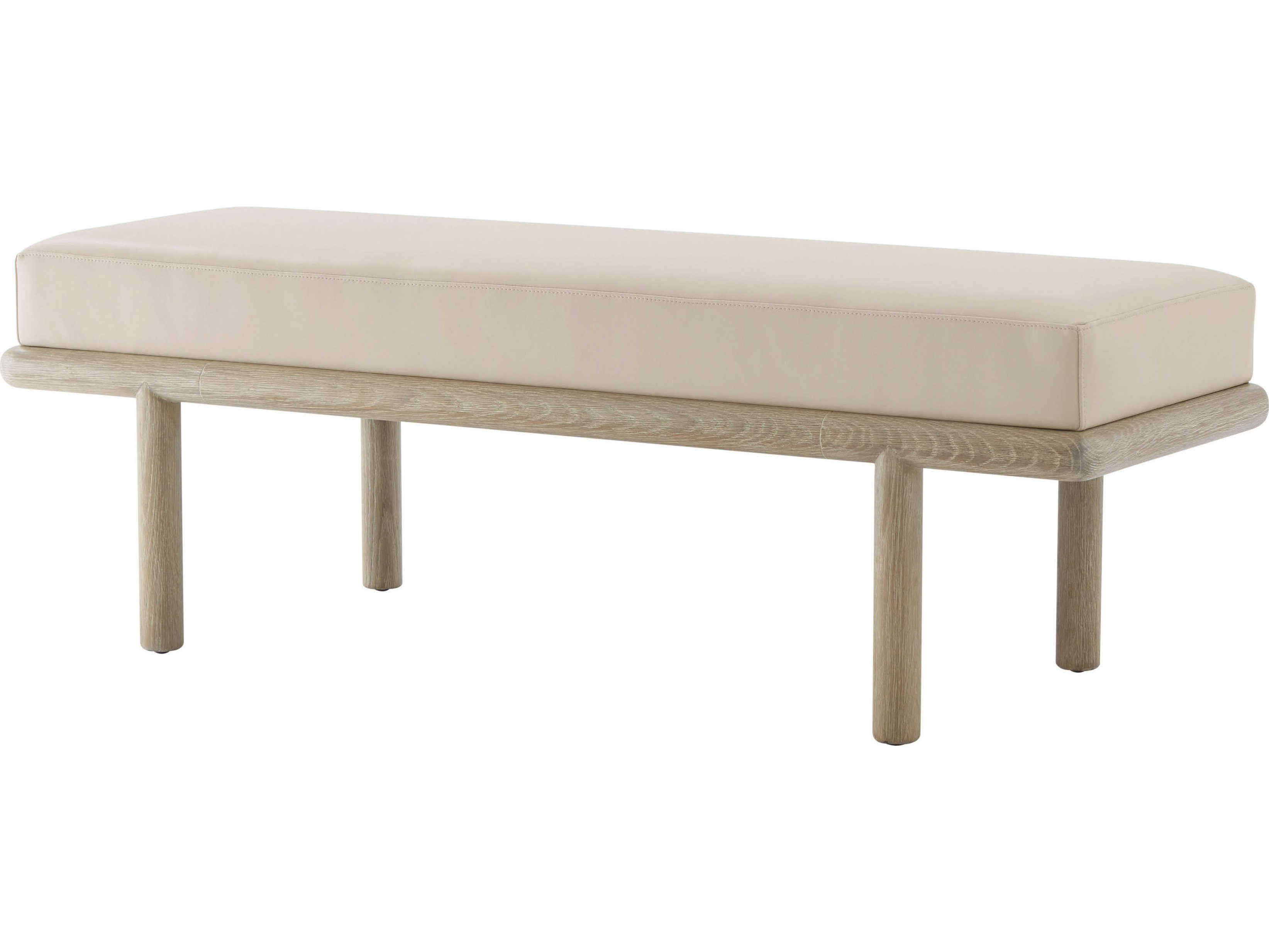Theodore Alexander Repose Grey Oak End Of Bed Accent Bench