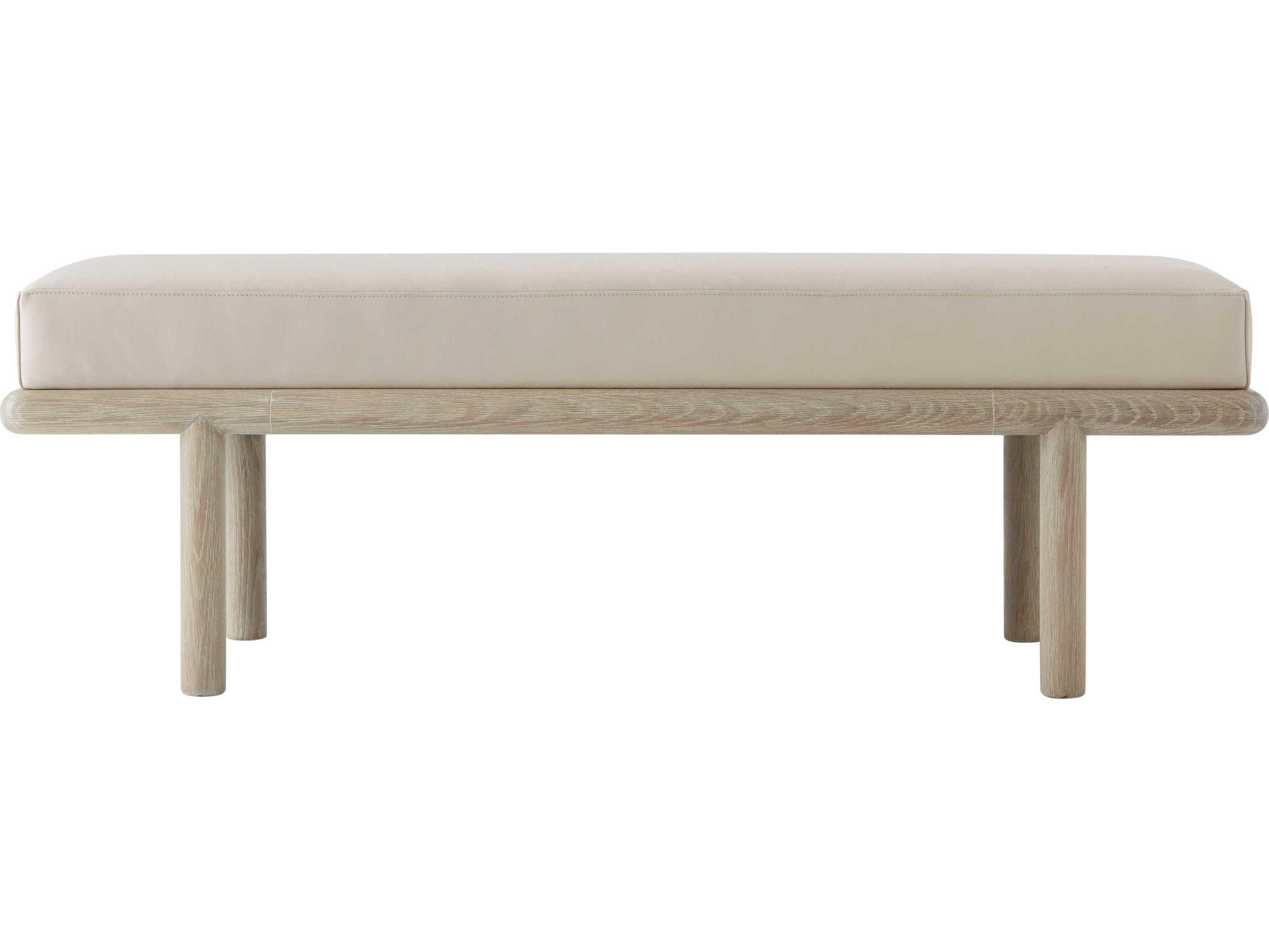 Theodore Alexander Repose Grey Oak End Of Bed Accent Bench