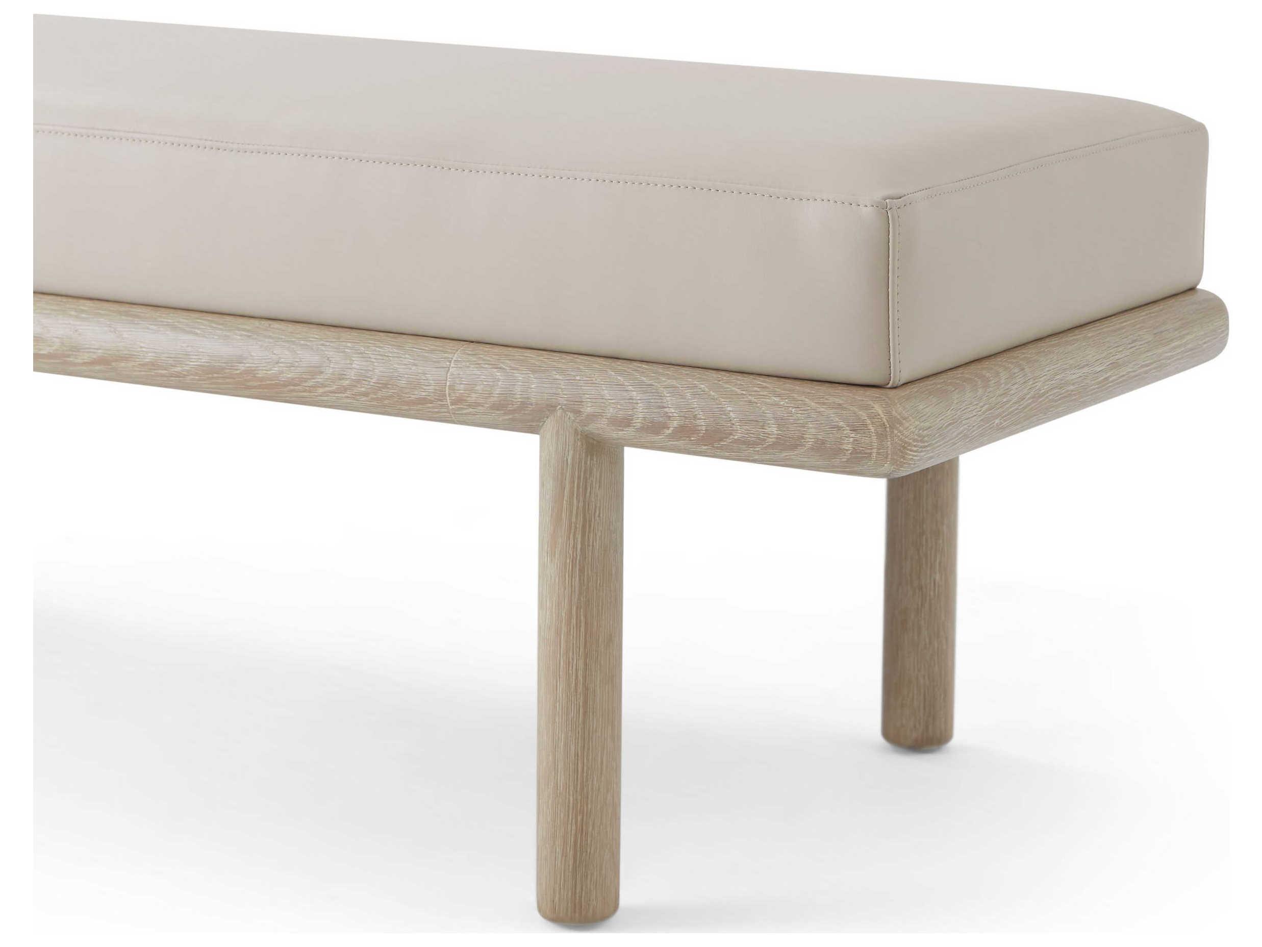 Theodore Alexander Repose Grey Oak End Of Bed Accent Bench