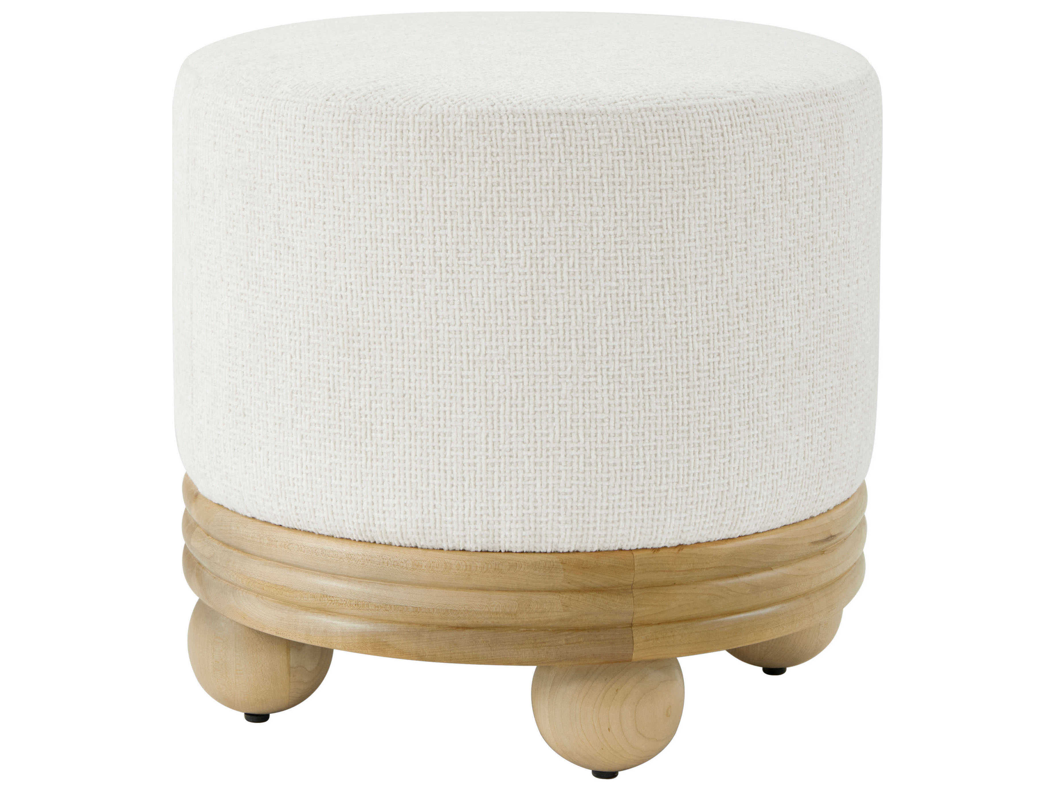 Theodore Alexander Origins Sesame Beige Upholstered Origins Ottoman