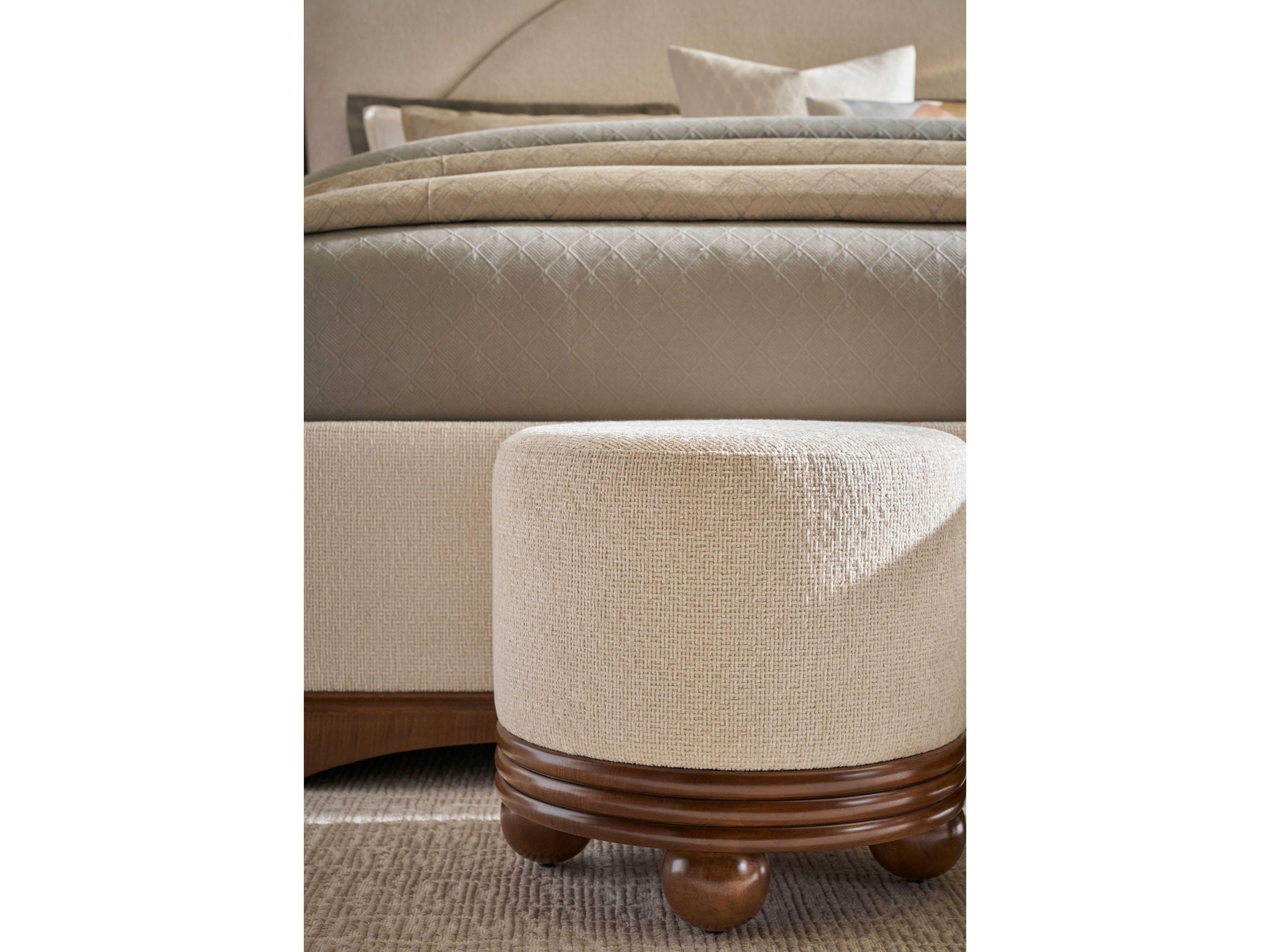 Theodore Alexander Origins Landmark Brown Upholstered Origins Ottoman