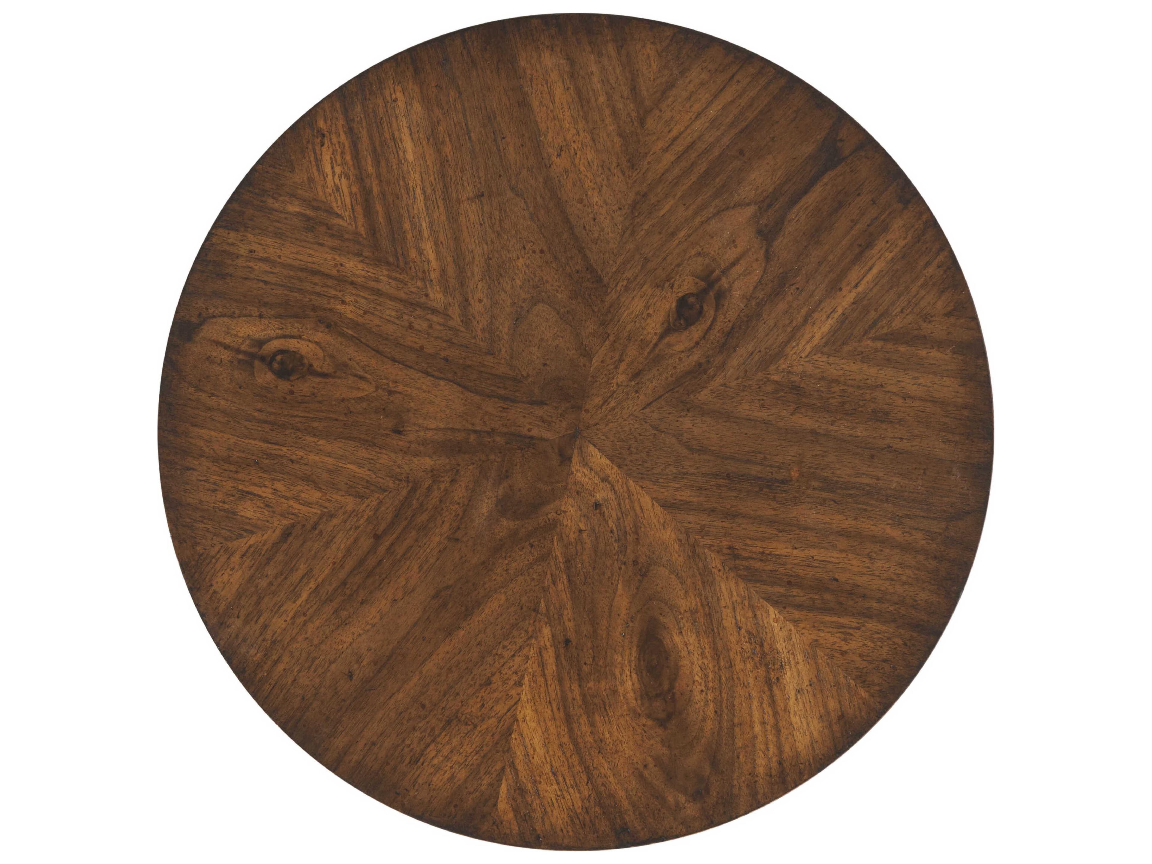 Theodore Alexander Tavel Round Wood Avesta End Table