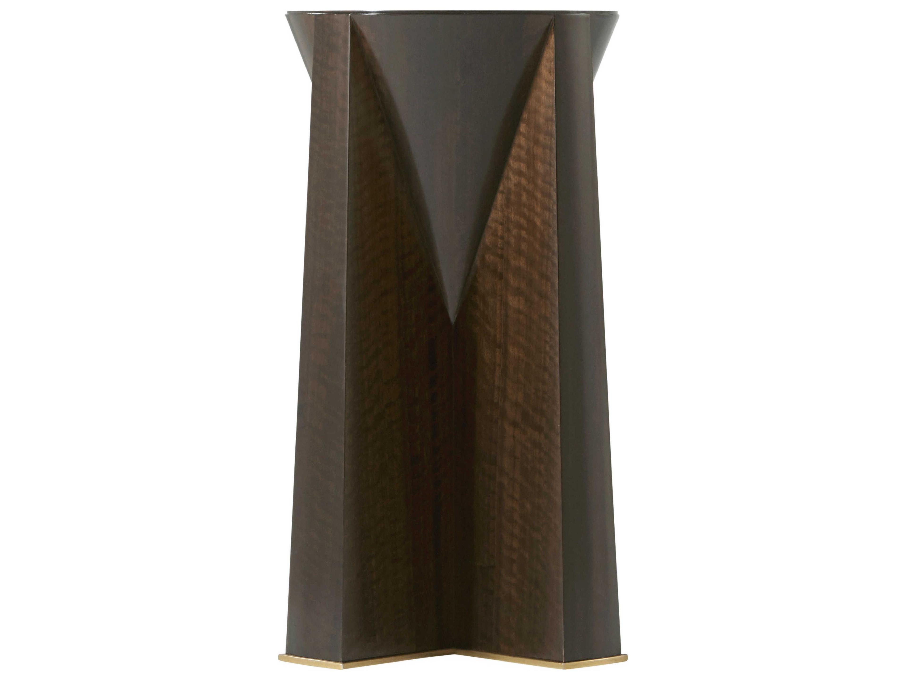 Theodore Alexander Ta Originals Round Wood Fumed Inside End Table