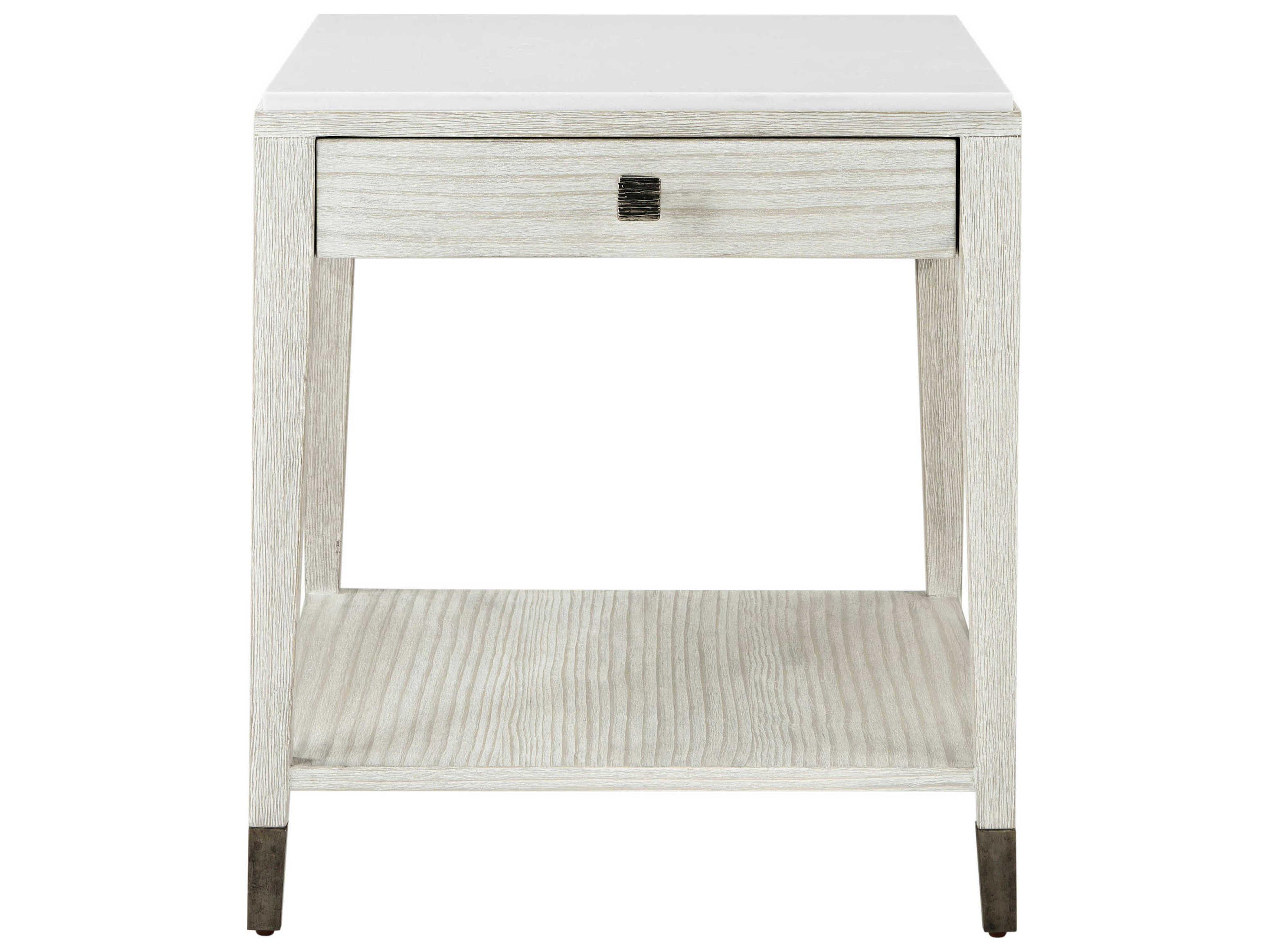 Theodore Alexander Breeze Rectangular Marble Sea Salt End Table