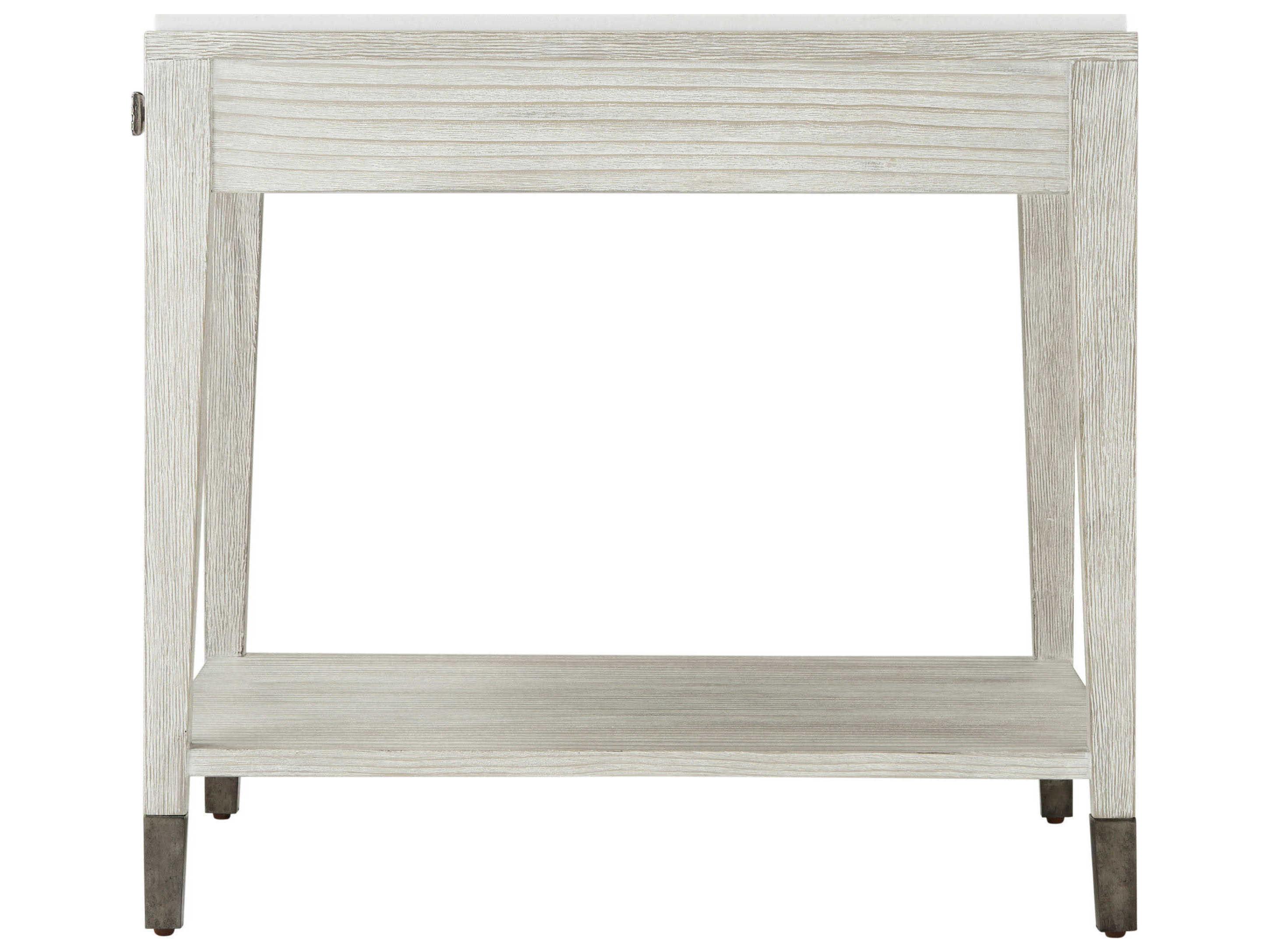 Theodore Alexander Breeze Rectangular Marble Sea Salt End Table