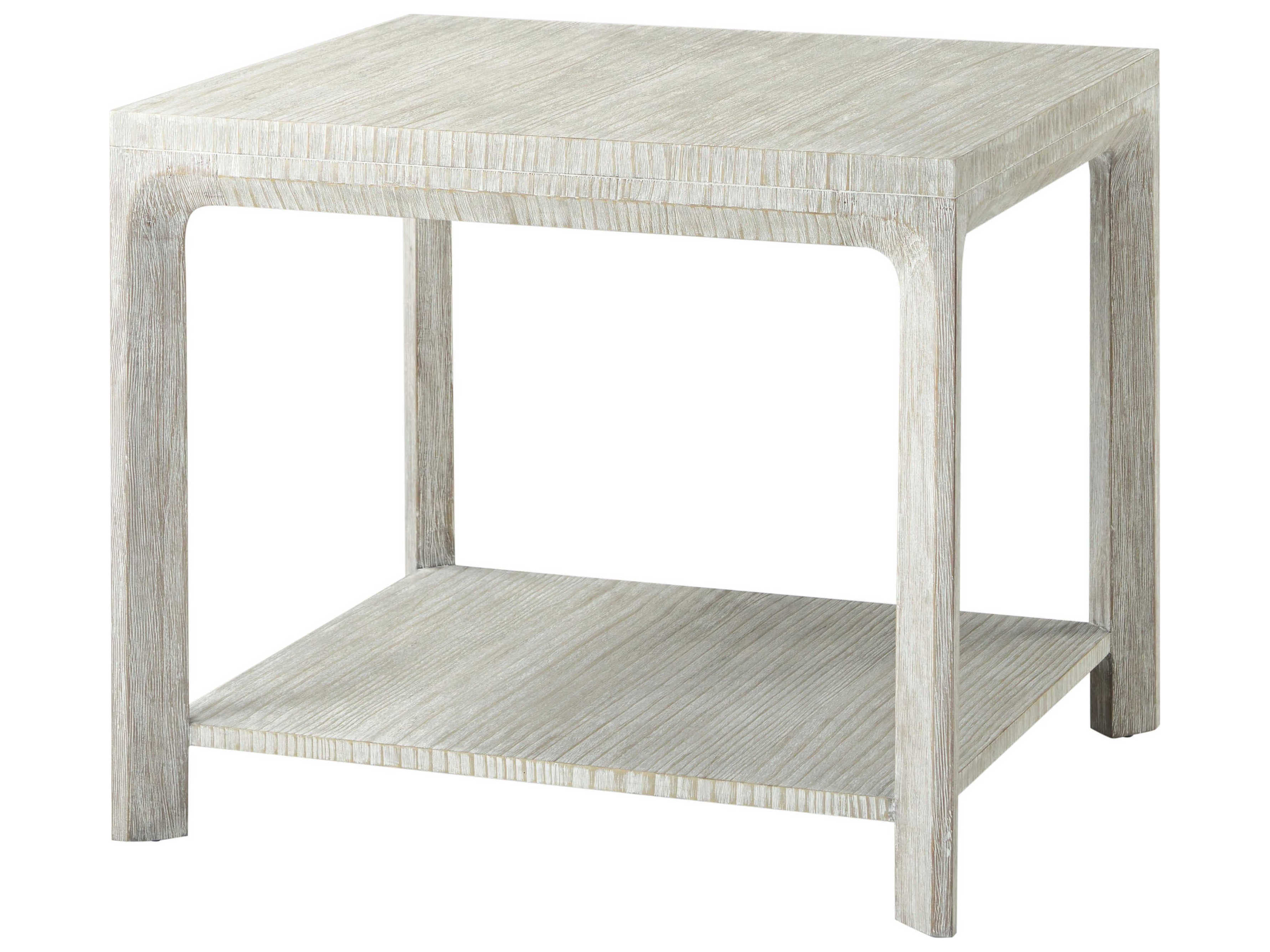 Theodore Alexander Breeze Rectangular Wood Sea Salt End Table