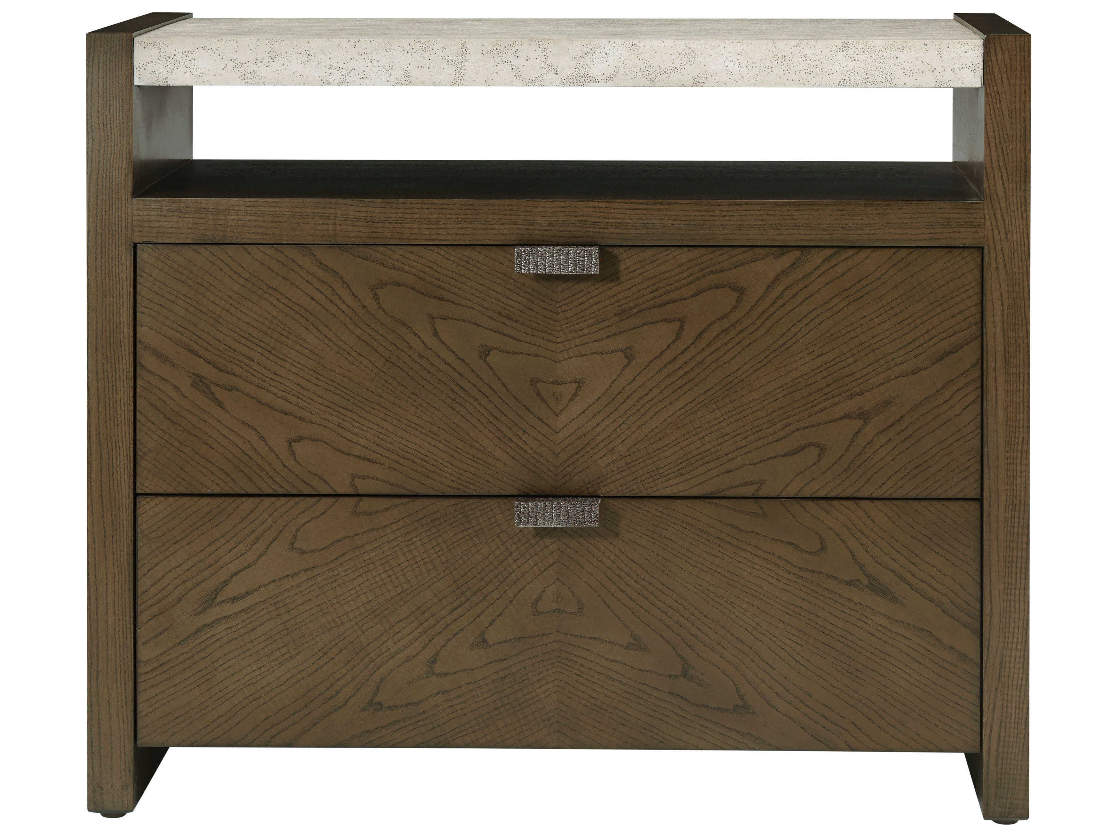Theodore Alexander Catalina 2-Drawers Brown Nightstand