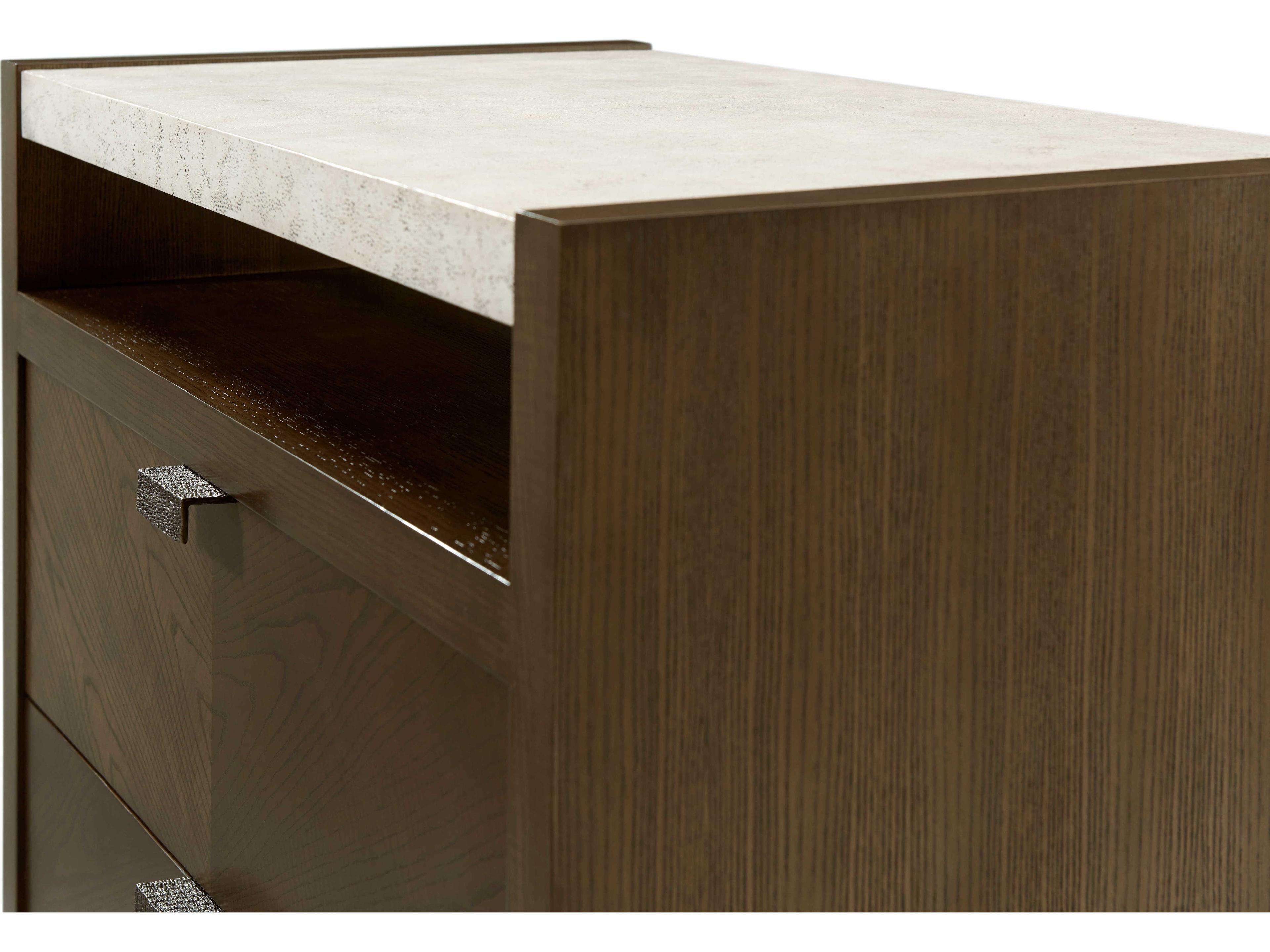 Theodore Alexander Catalina 2-Drawers Brown Nightstand