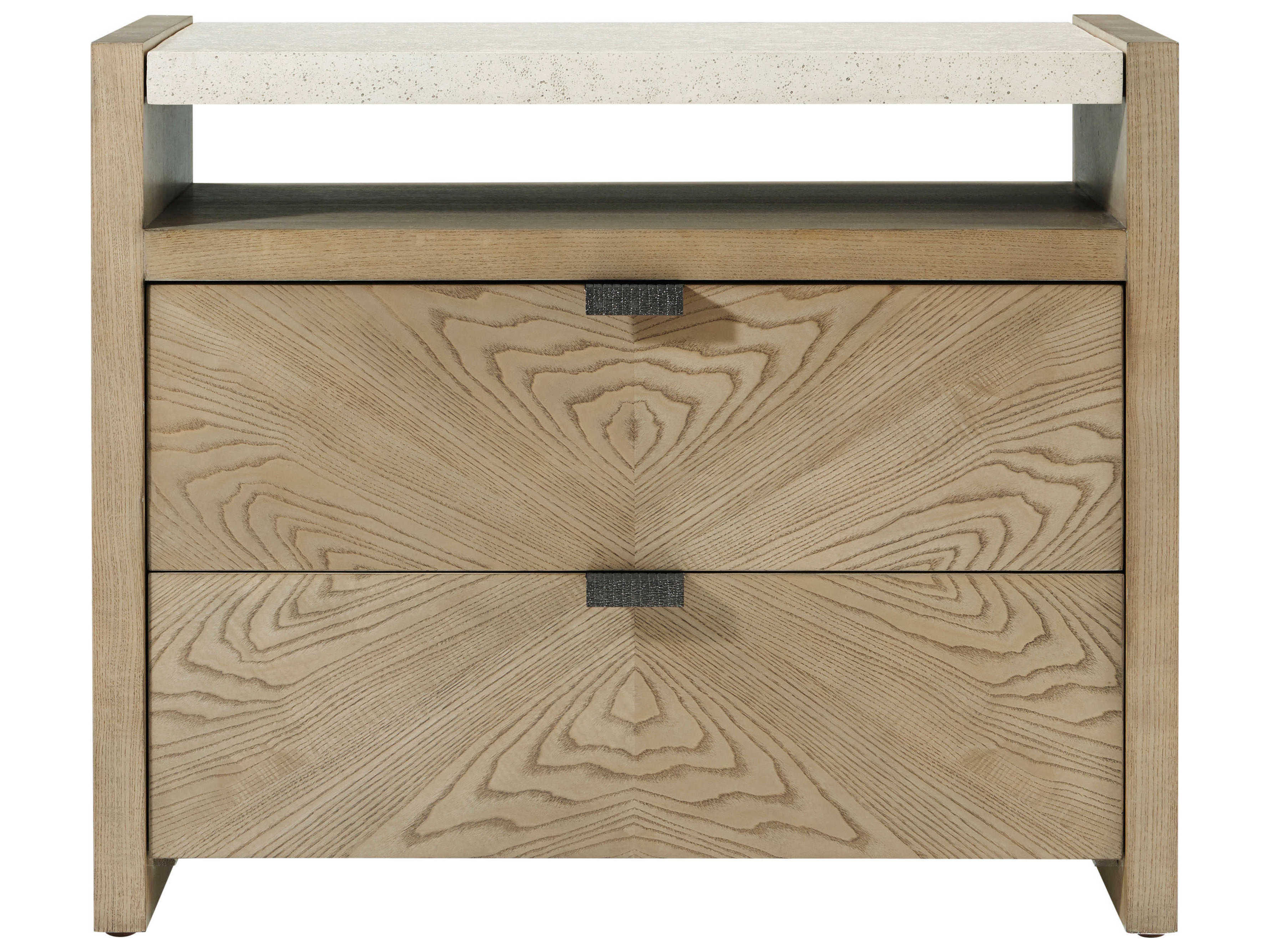 Theodore Alexander Catalina 2-Drawers Beige Nightstand
