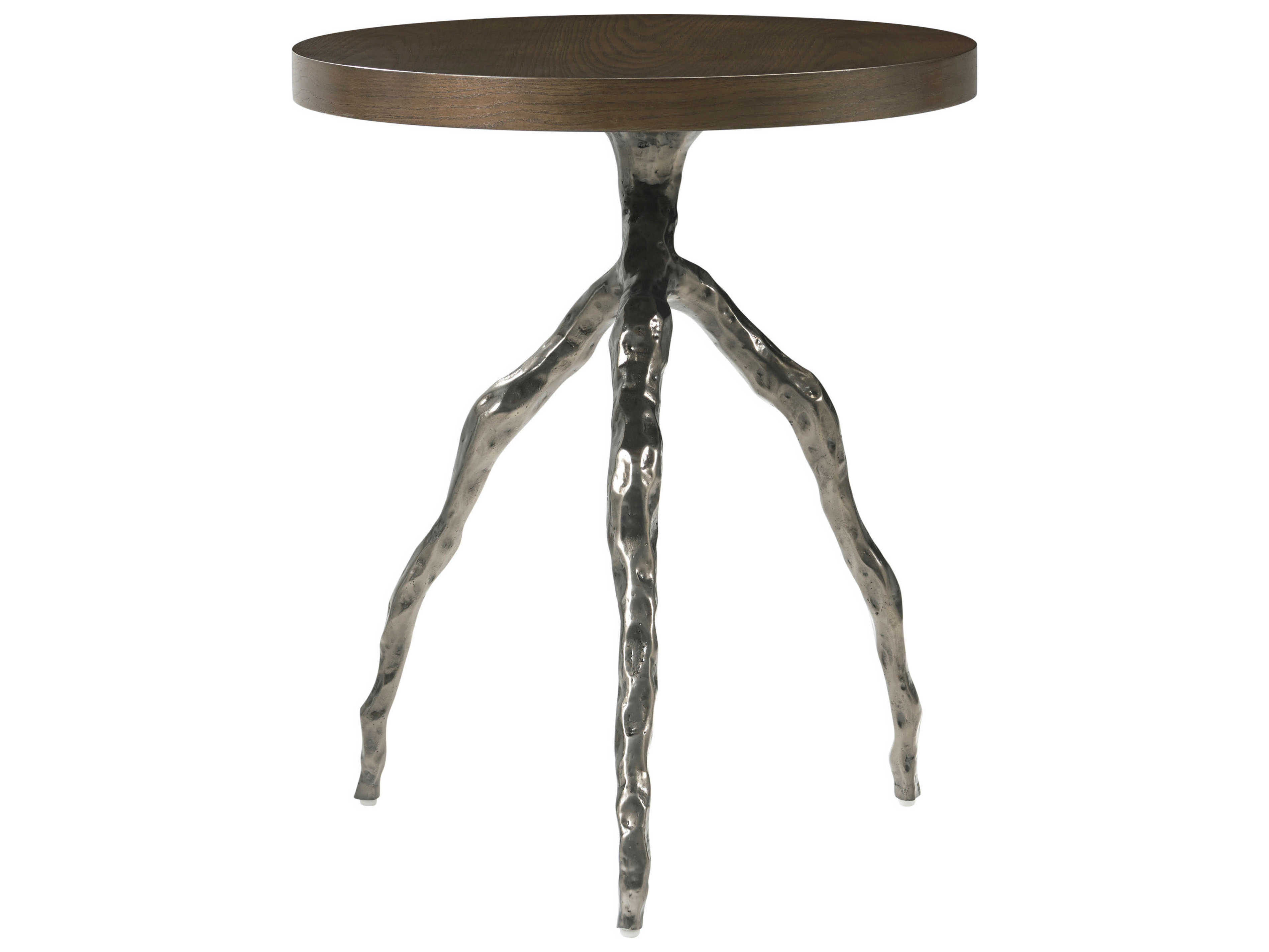 Theodore Alexander Catalina Round Wood Earth End Table