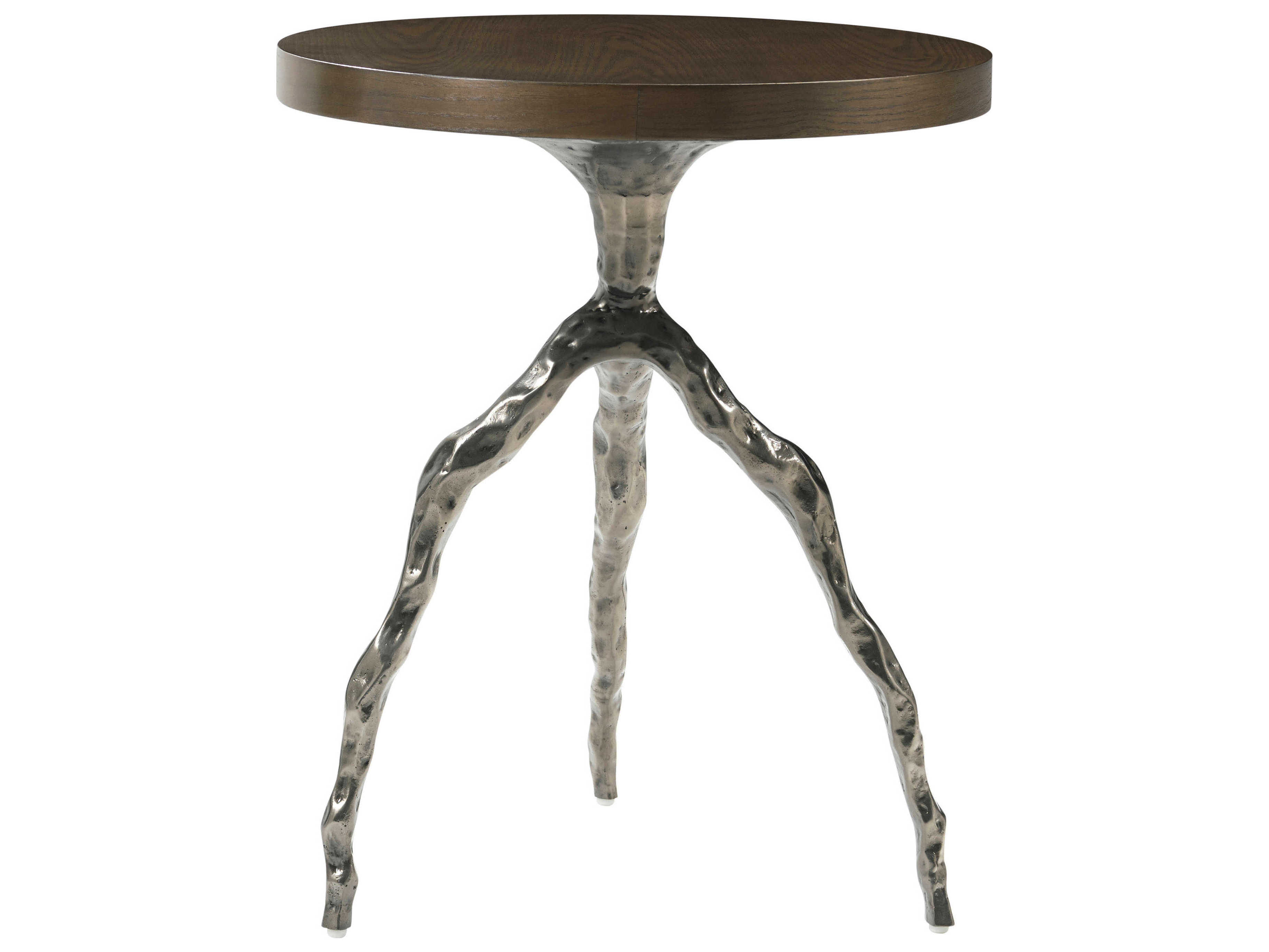 Theodore Alexander Catalina Round Wood Earth End Table