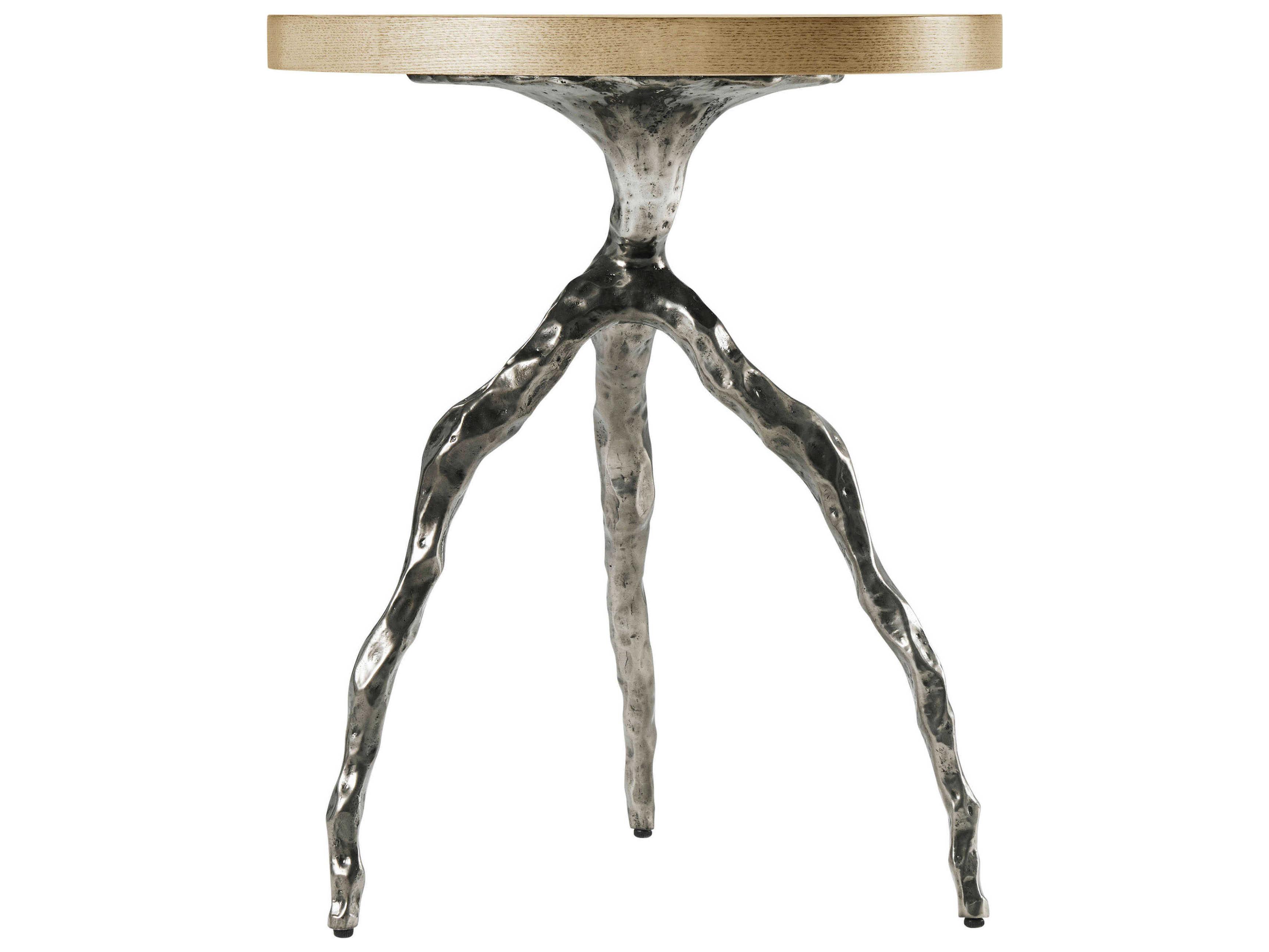 Theodore Alexander Catalina Round Wood Dune End Table