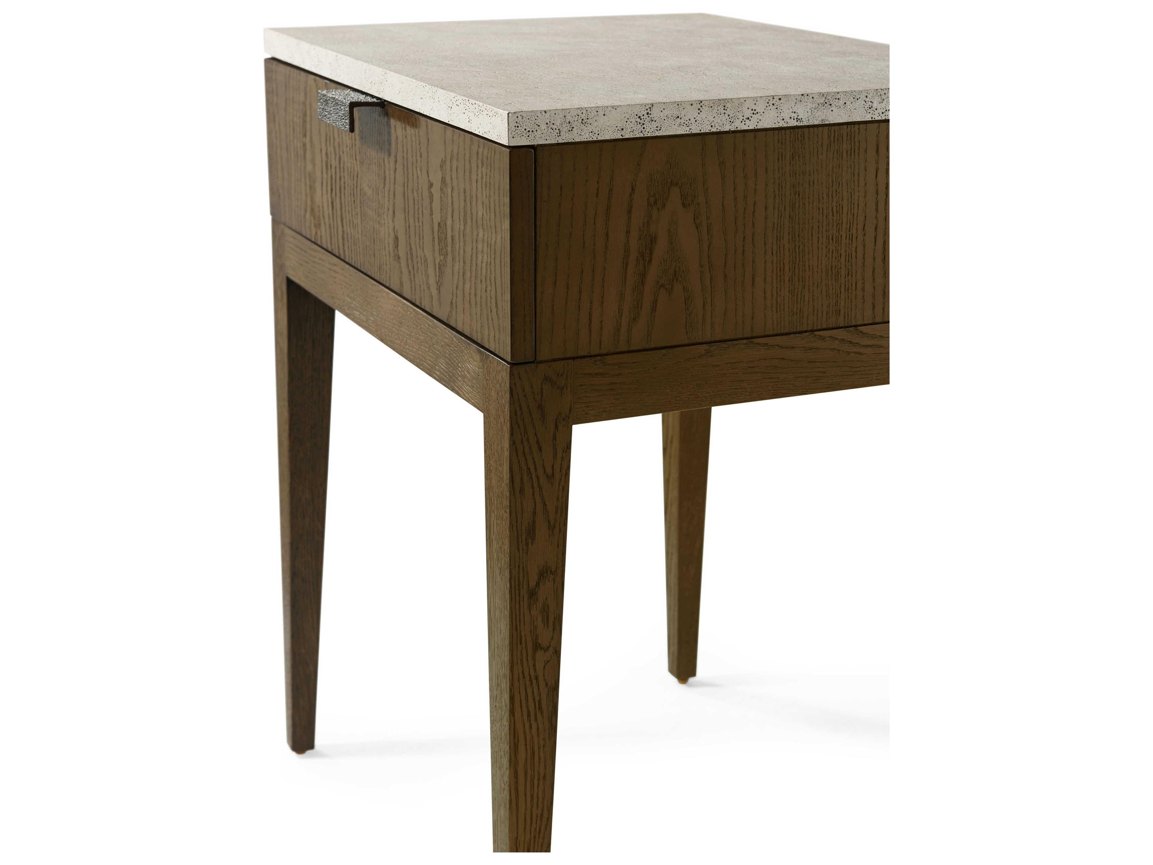 Theodore Alexander Catalina 1-Drawer Brown Nightstand