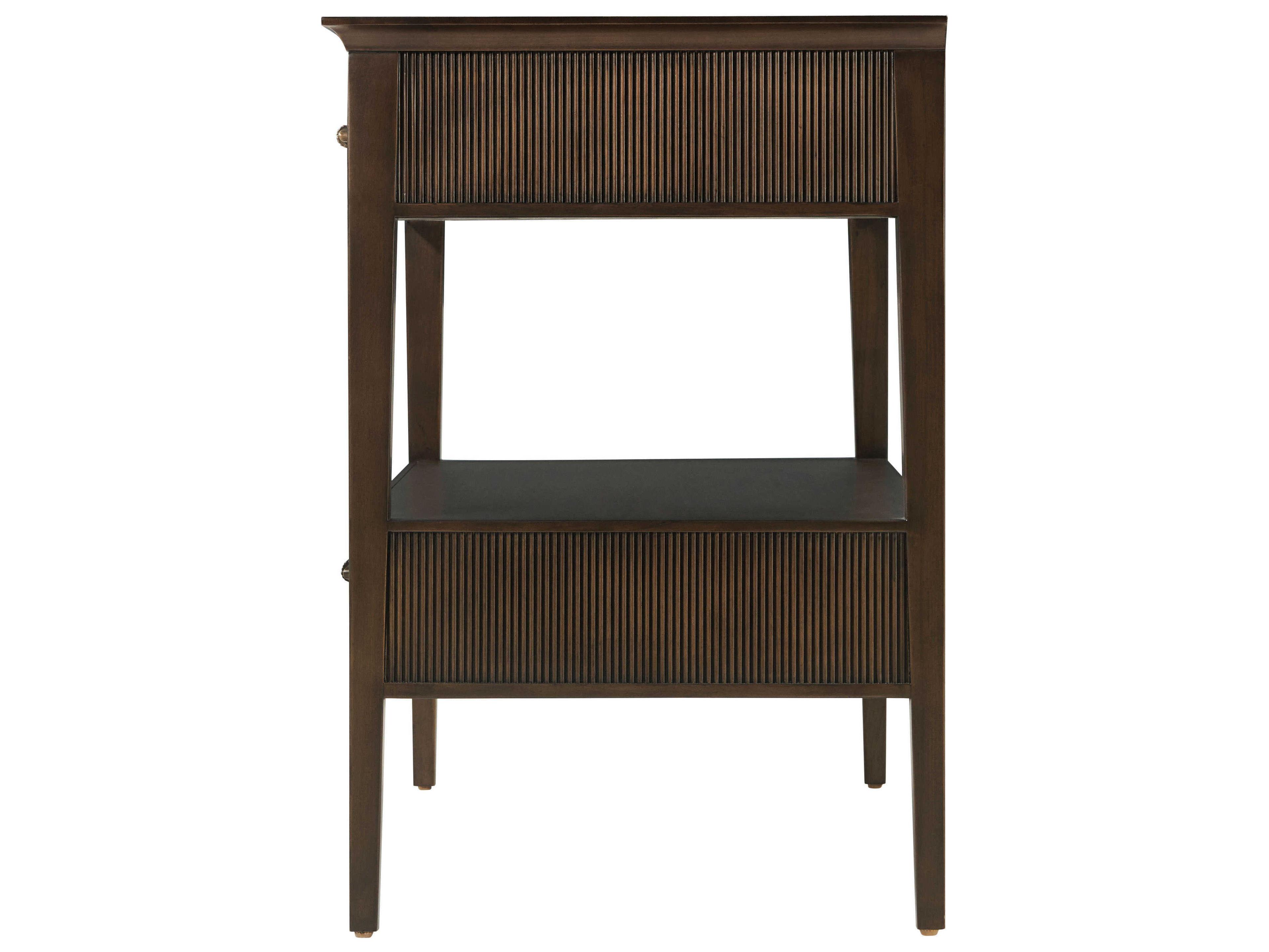 Theodore Alexander Lido 2-Drawers Brown Nightstand