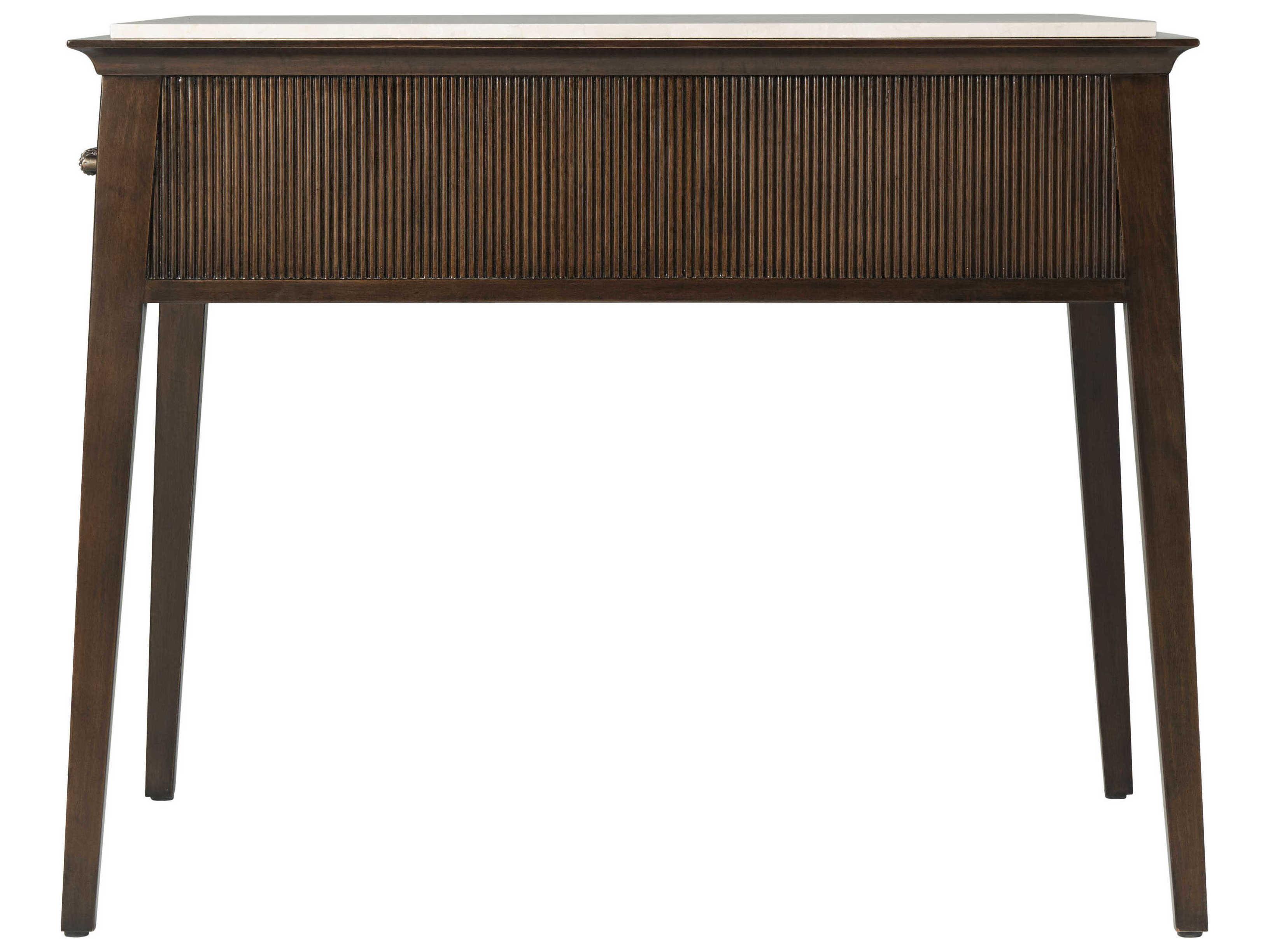 Theodore Alexander Lido Rectangular Marble Bistre End Table
