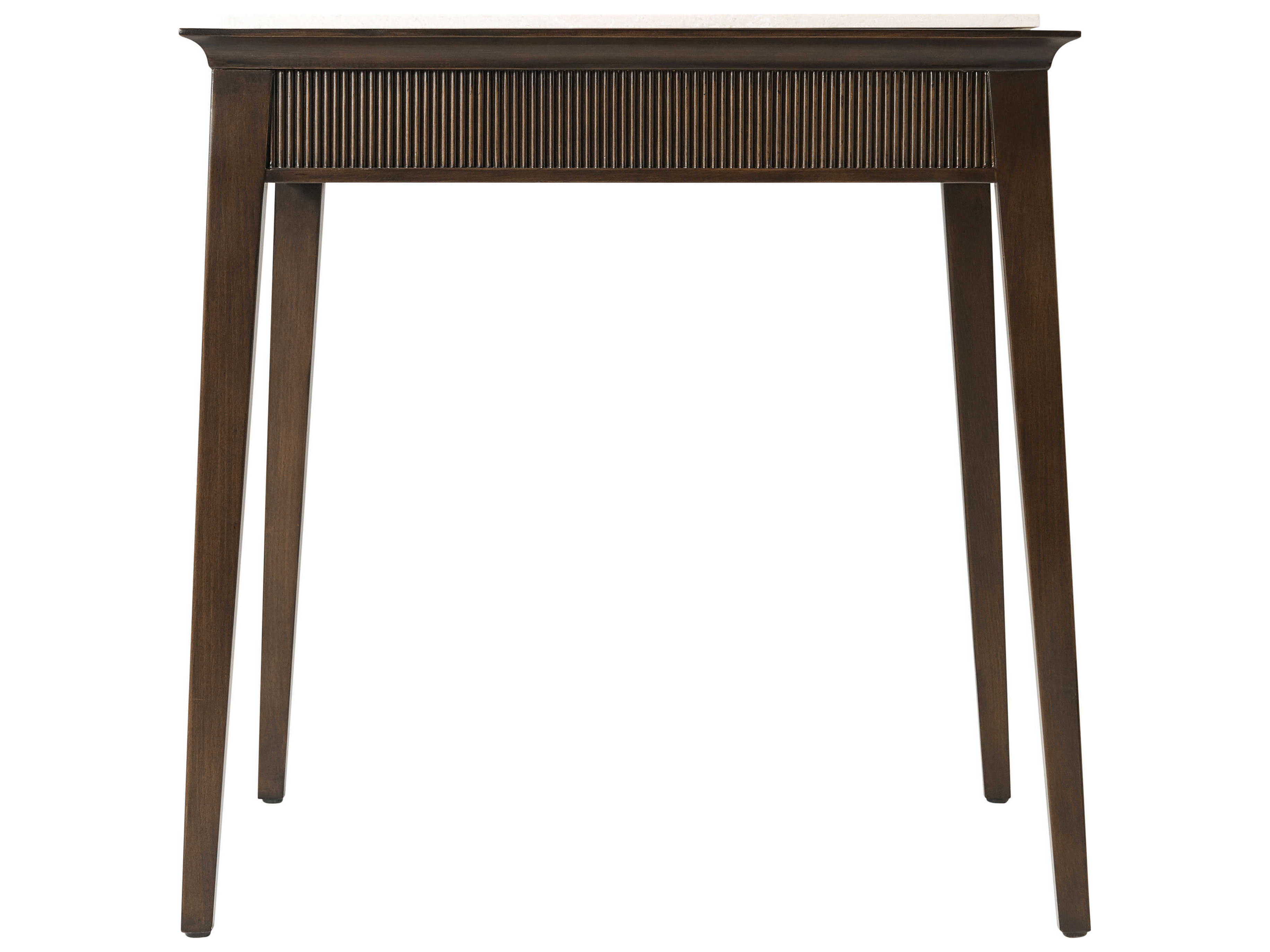 Theodore Alexander Lido Rectangular Marble Bistre End Table