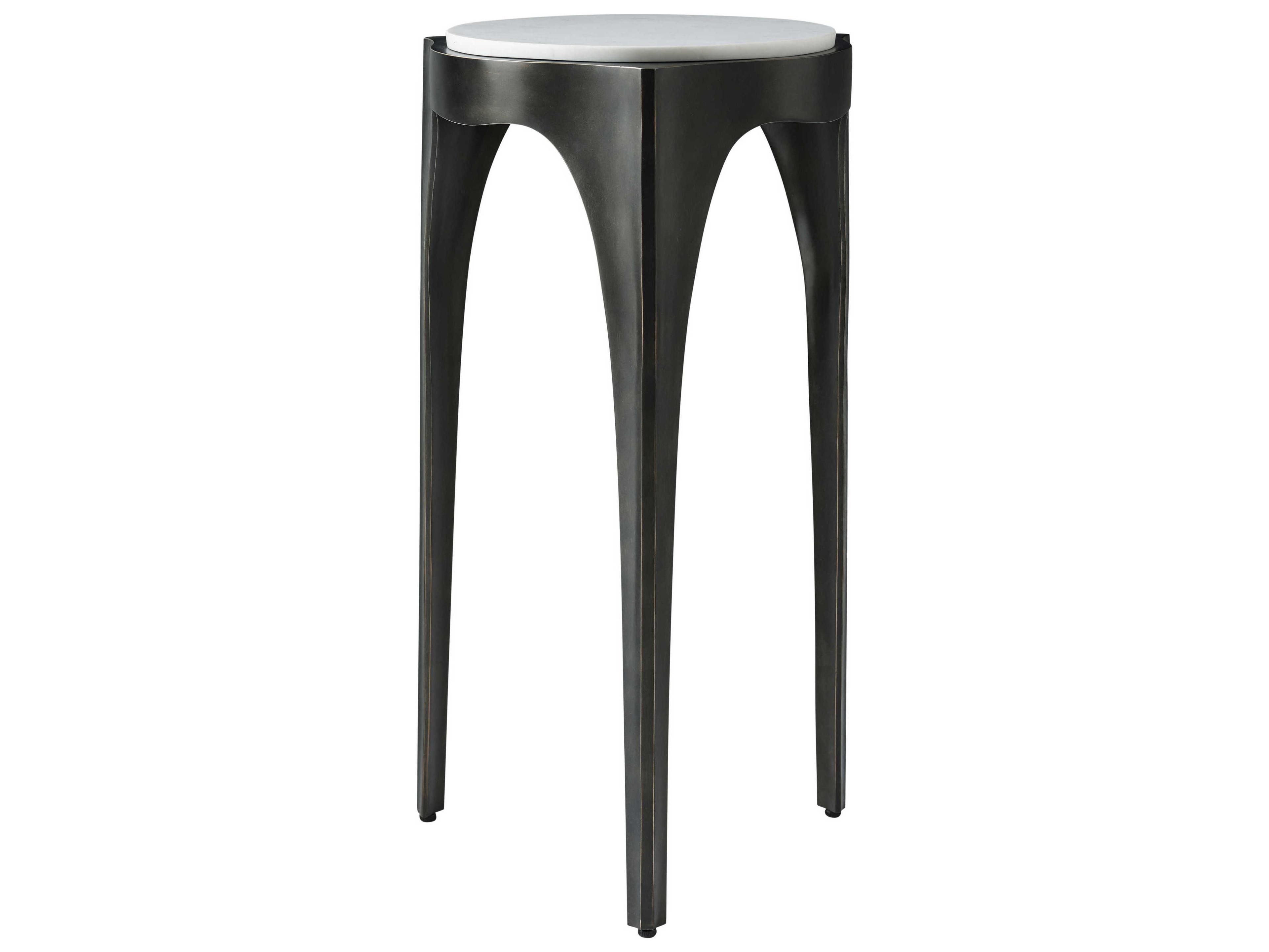 Theodore Alexander Ta Originals Round Marble Romulus End Table