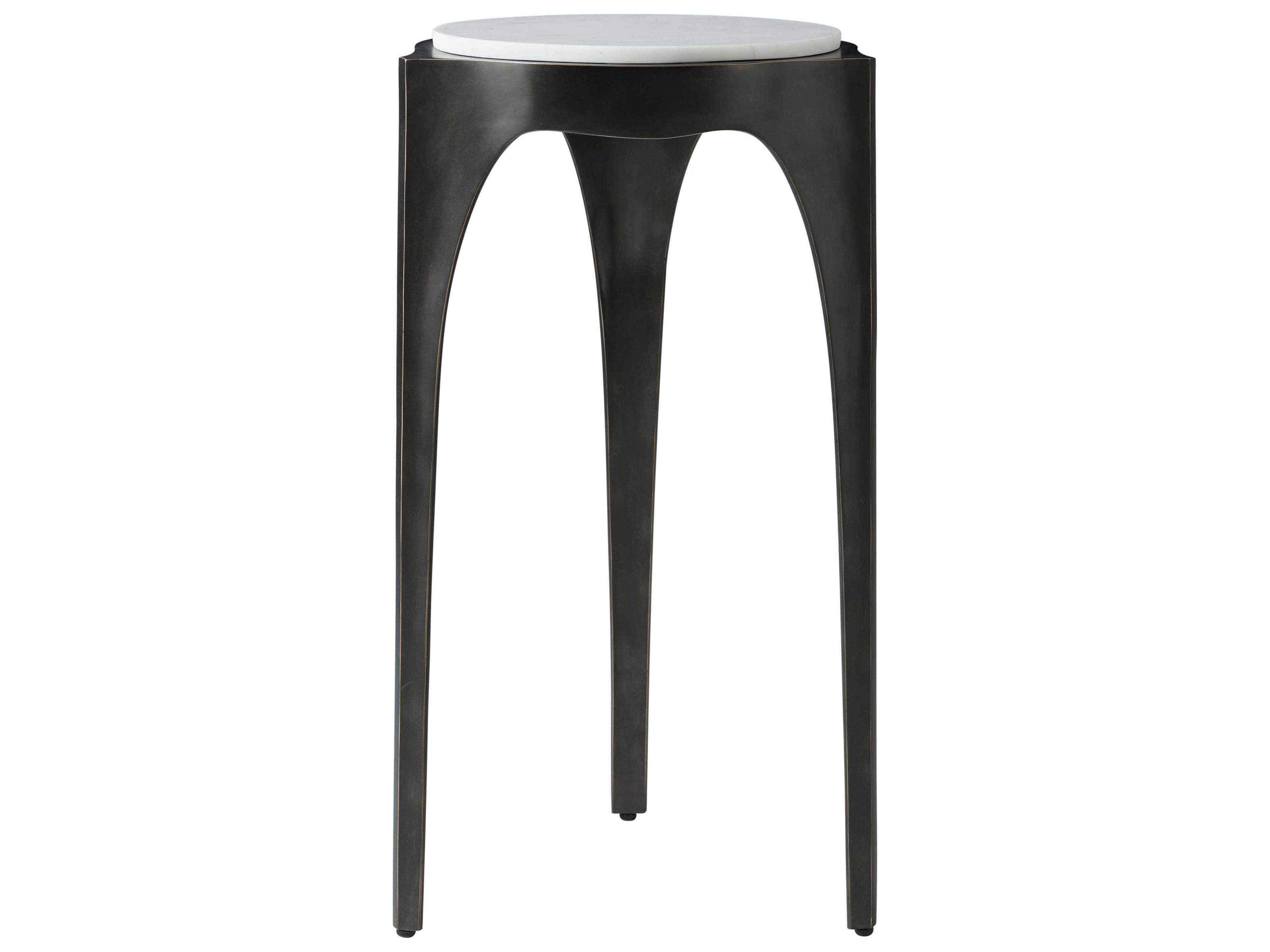 Theodore Alexander Ta Originals Round Marble Romulus End Table