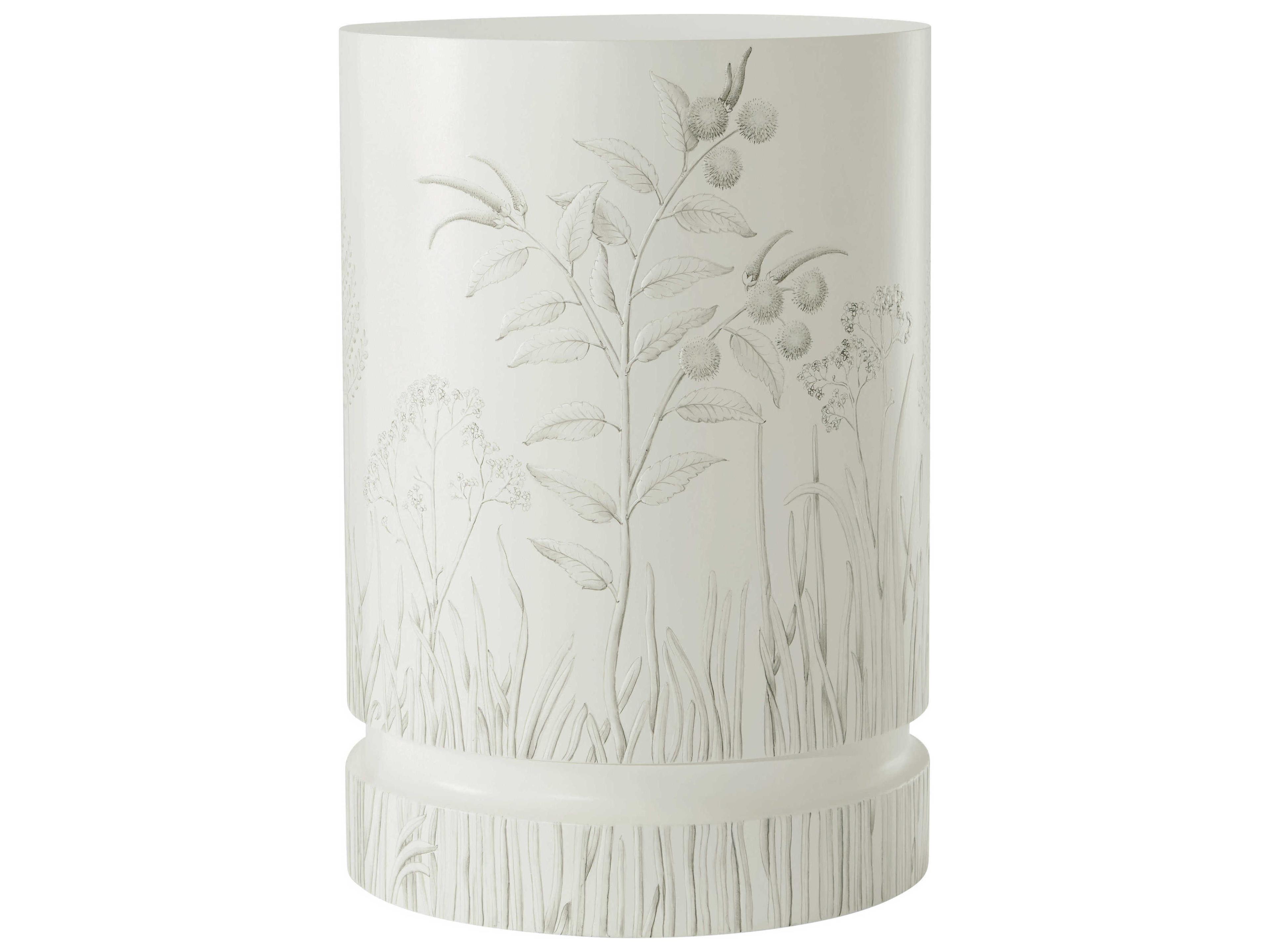 Theodore Alexander Ta Originals Round Wood Statuary End Table